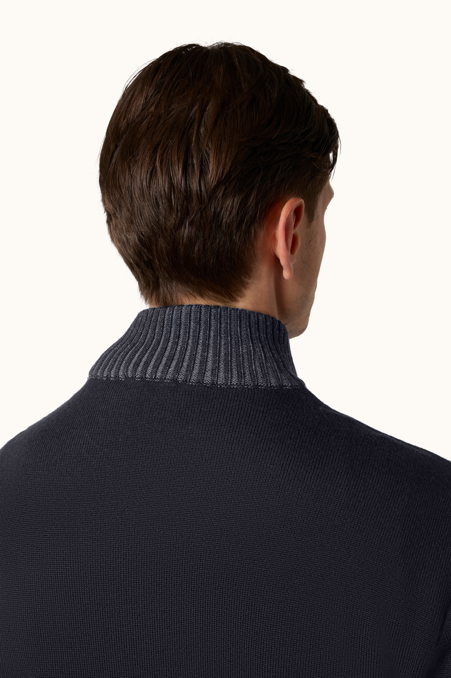 Soft Cool Touch wool half zip sweater image number 5