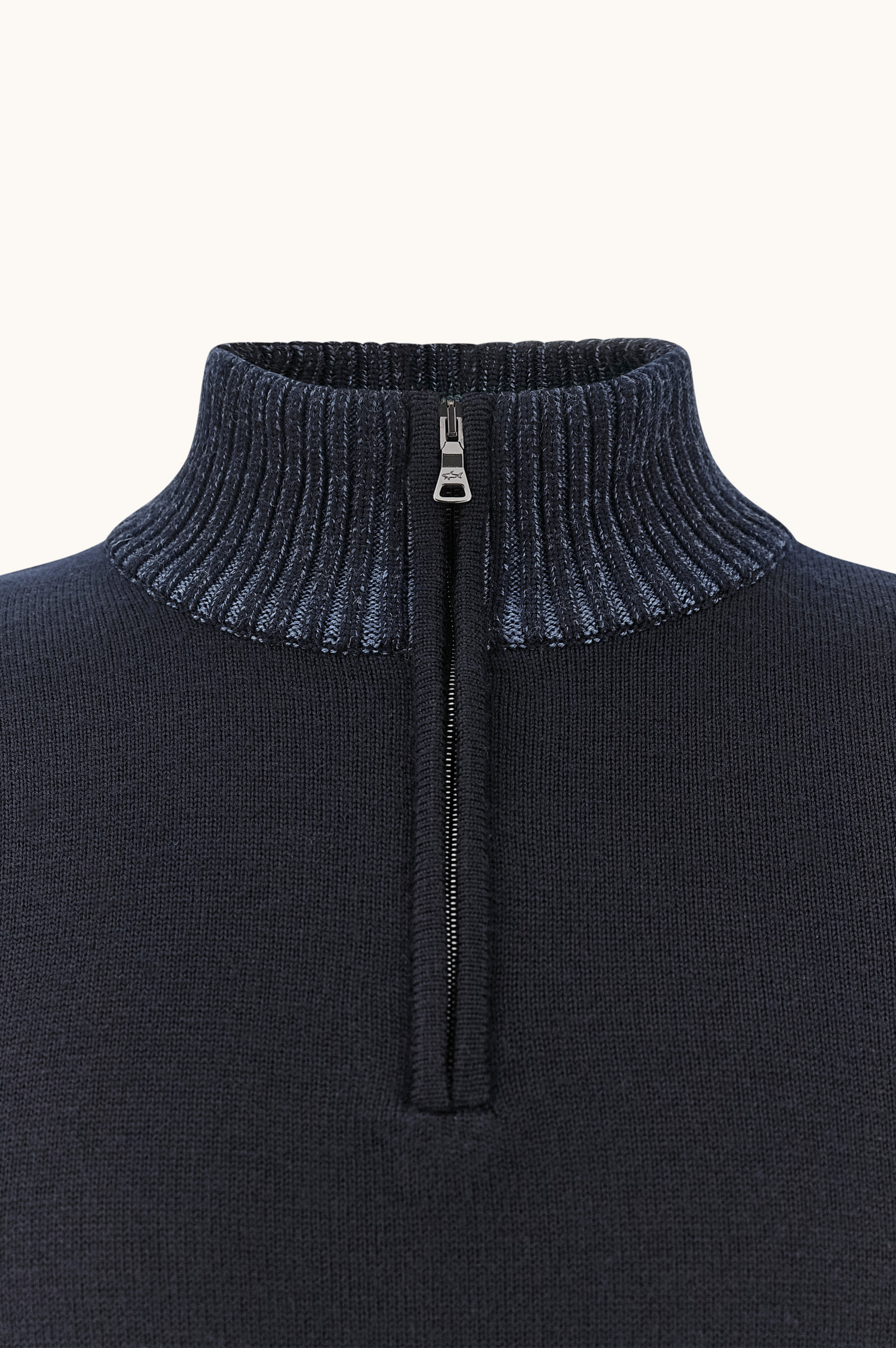 Soft Cool Touch wool half zip sweater image number 6