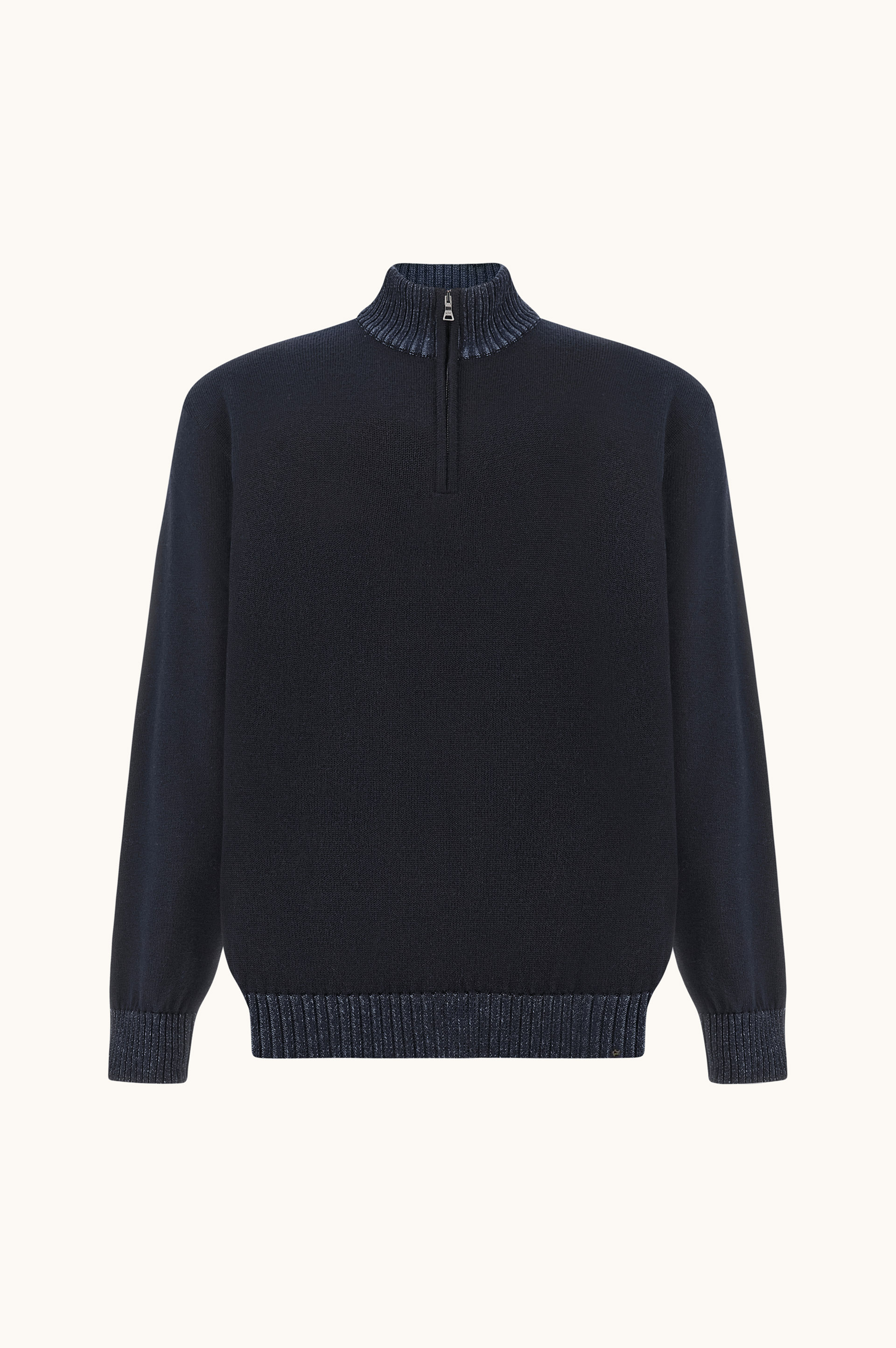 Soft Cool Touch wool half zip sweater image number 1