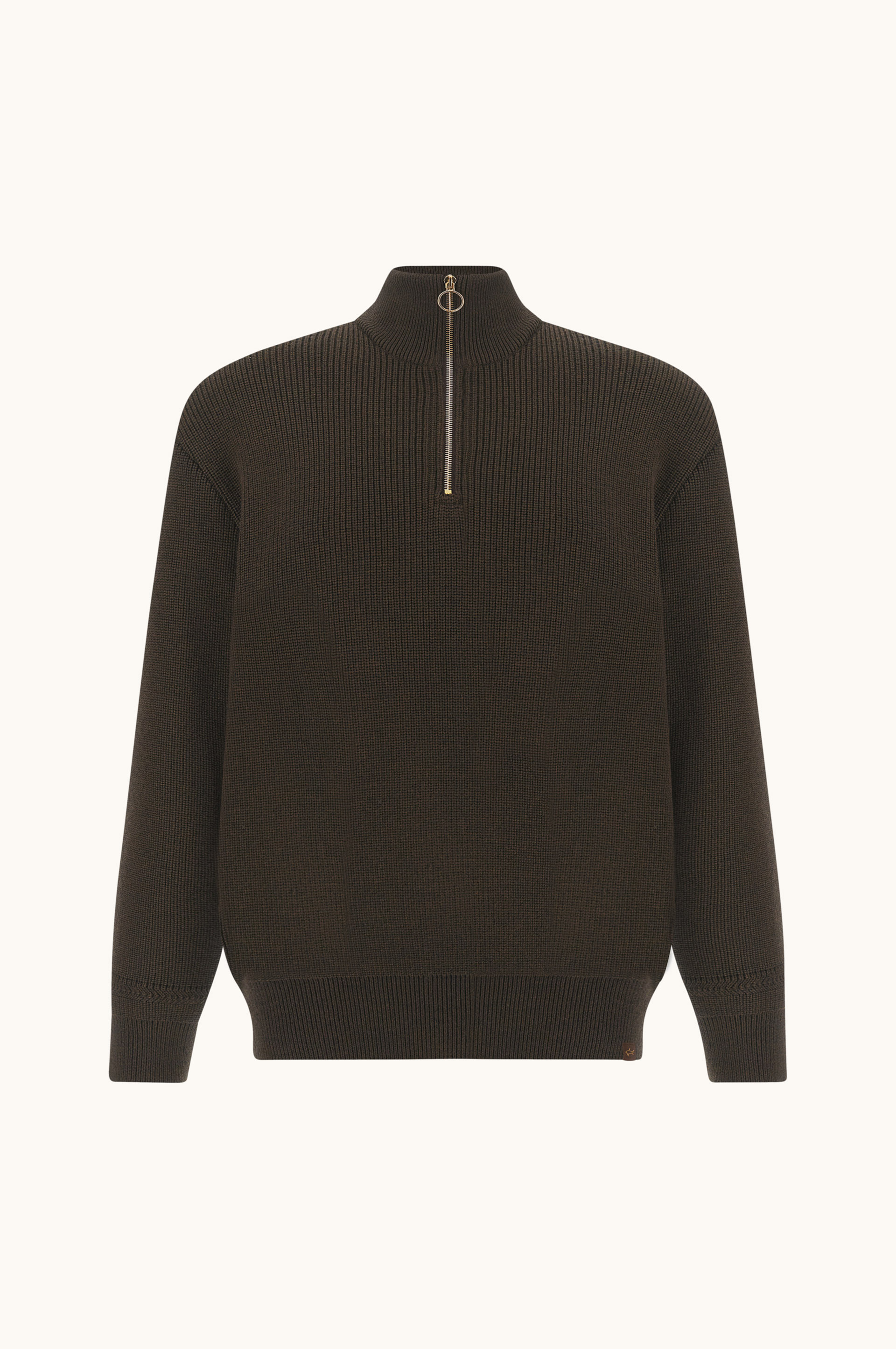 Pull &agrave; demi-zip en laine Tech Wool image number 1