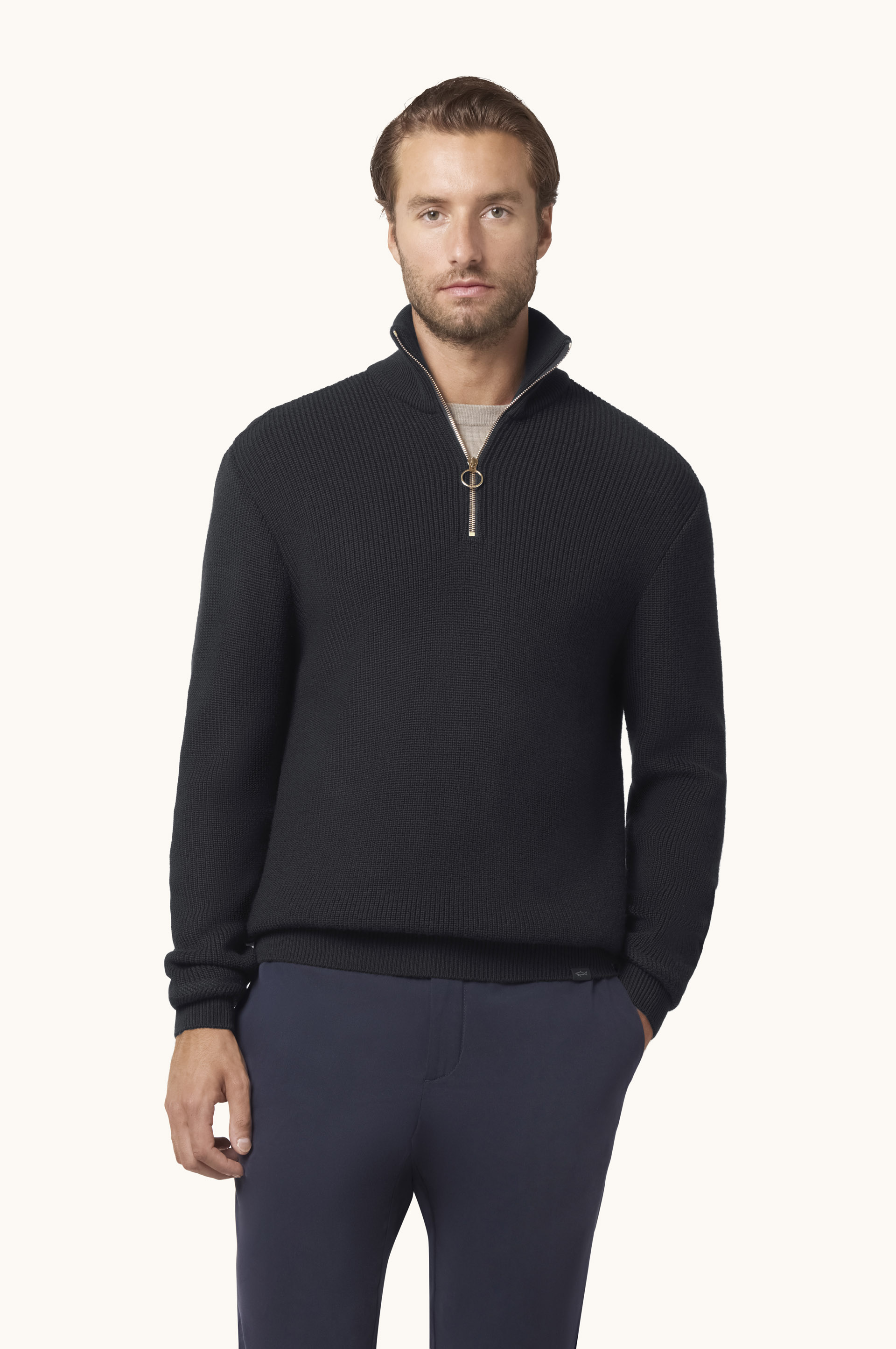 Maglia mezza zip in Tech Wool image number 0