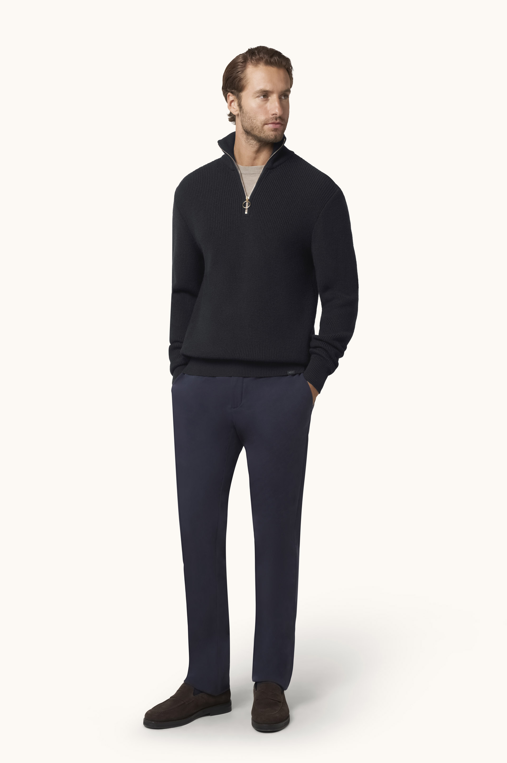 Maglia mezza zip in Tech Wool image number 2