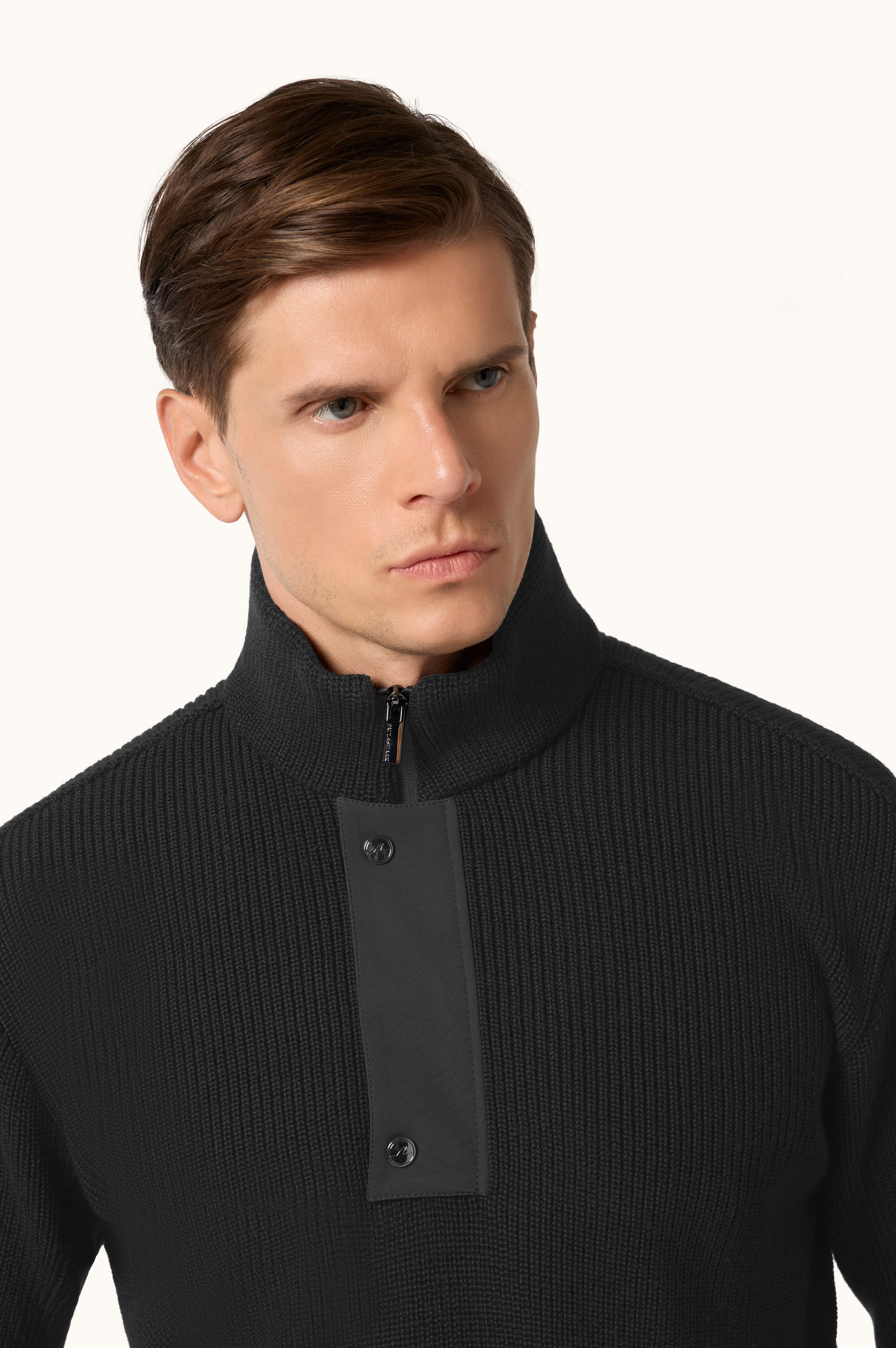 Jersey media cremallera en Tech Wool con detalles Typhoon&reg; image number 4
