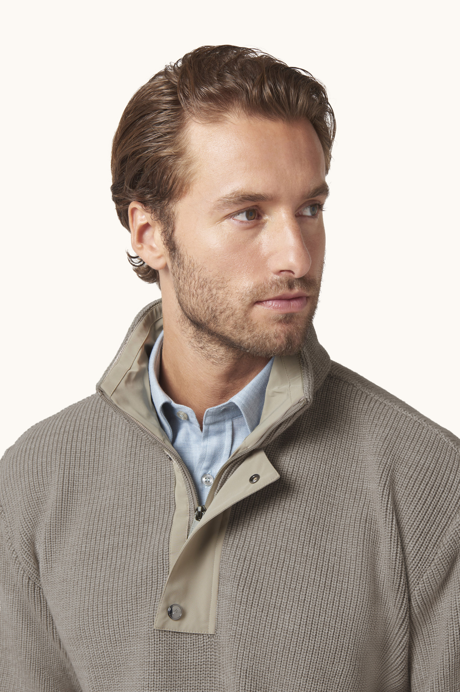 Джемпер с молнией до середины из Tech Wool с деталями Typhoon&reg; image number 3