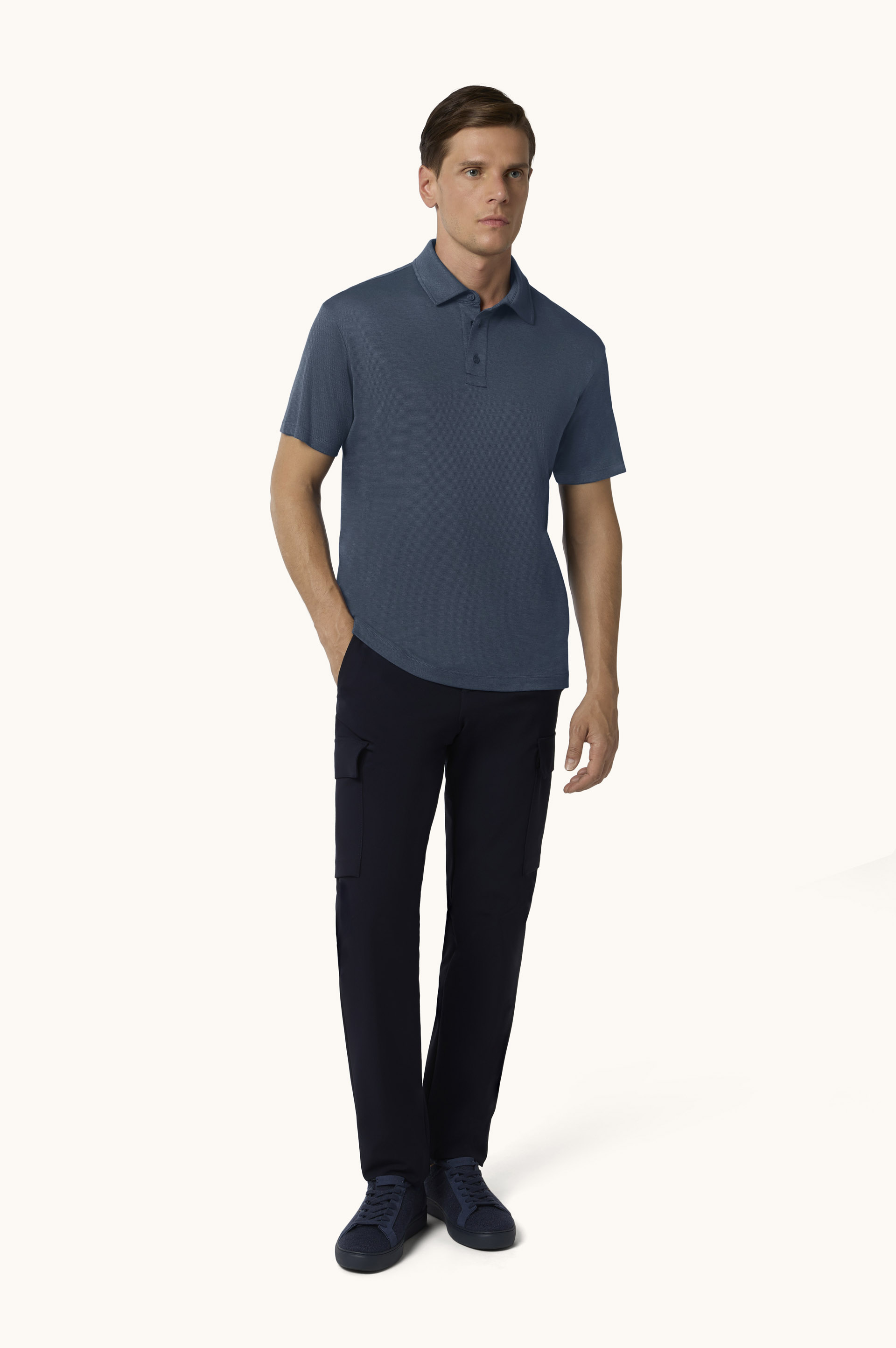 X-Soft Interlock cotton polo shirt image number 2