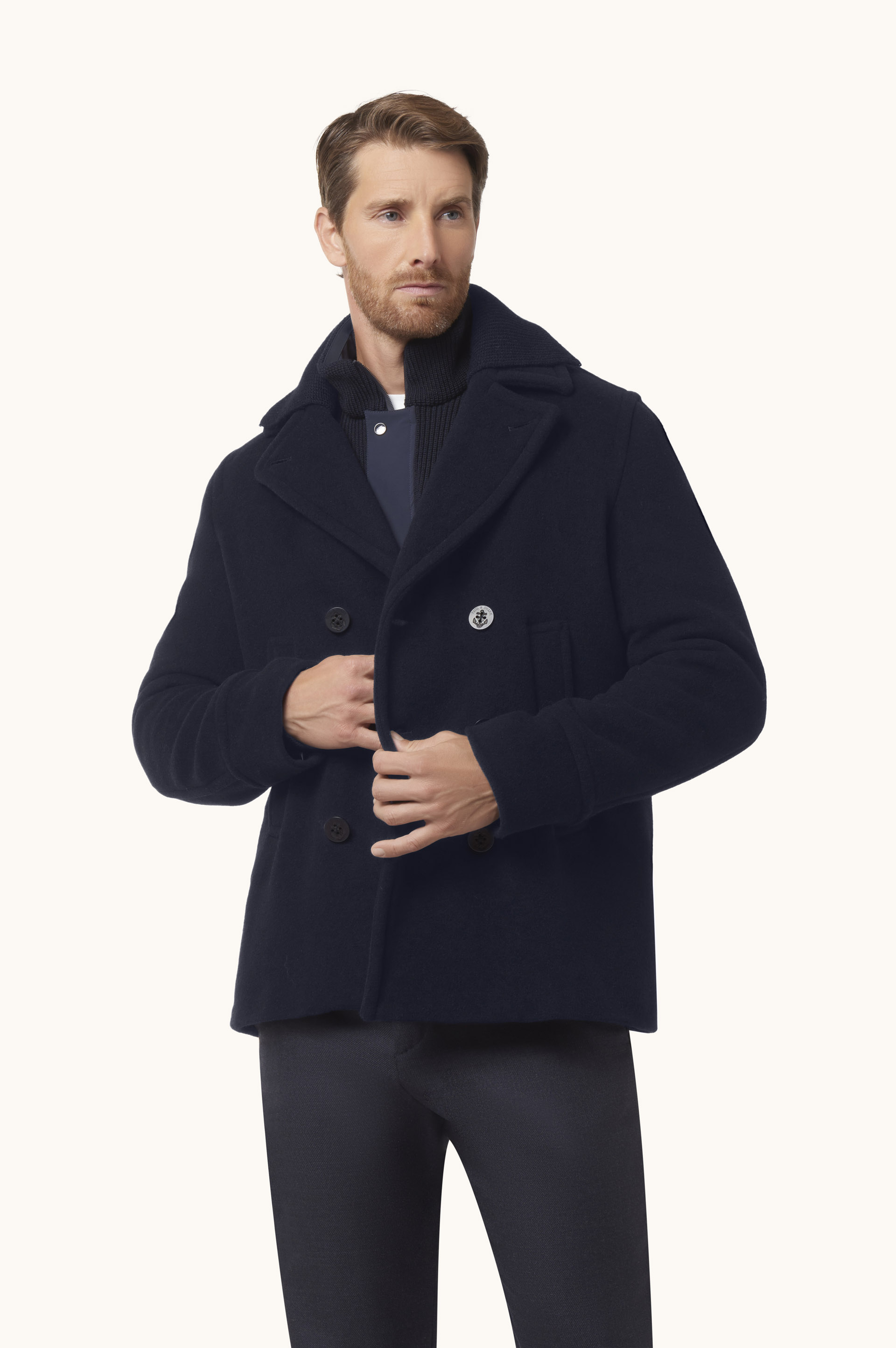 True Peacoat de lana y cachemir image number 0