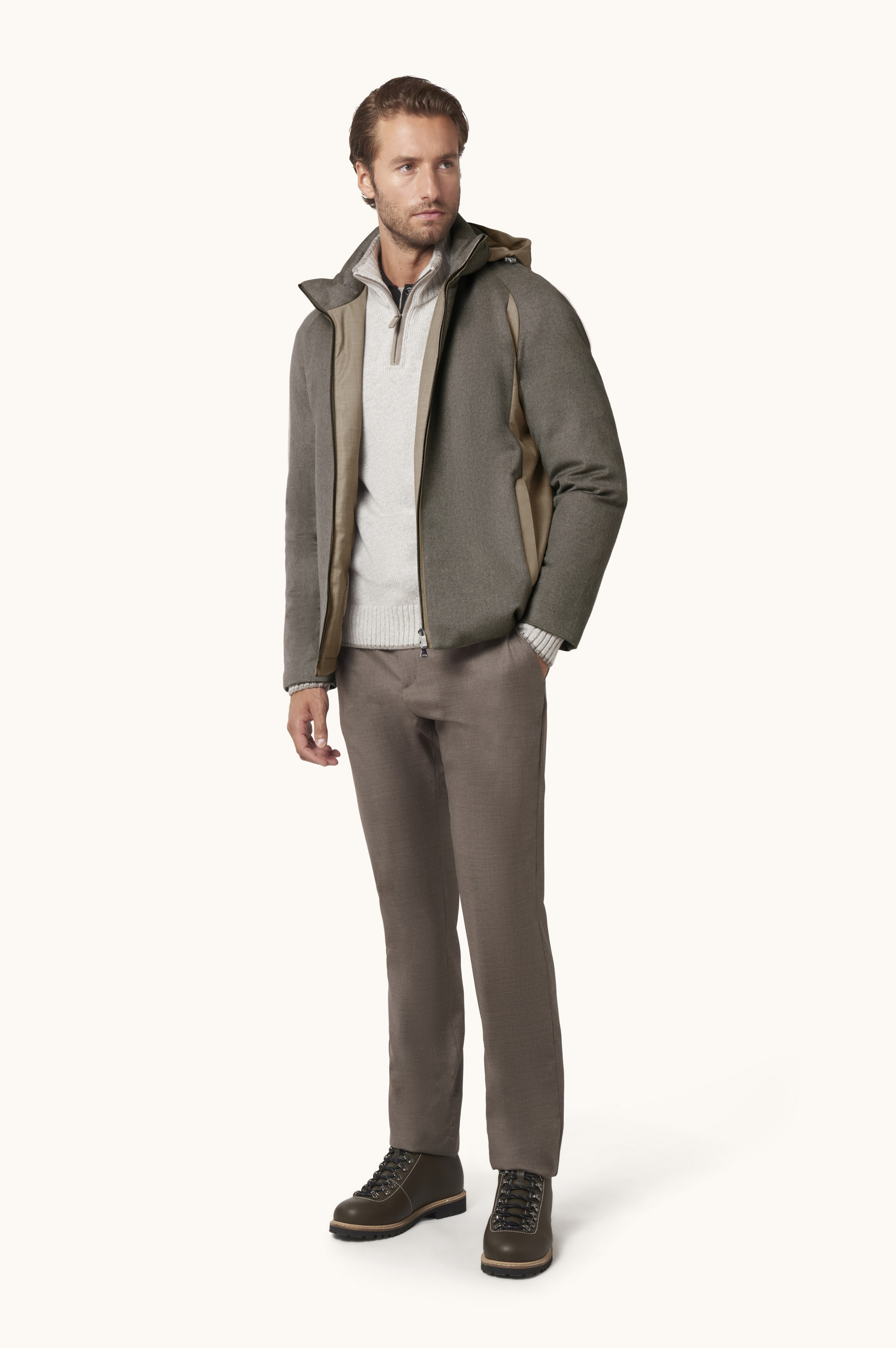 Car coat Eider Down in cashmere image number 2