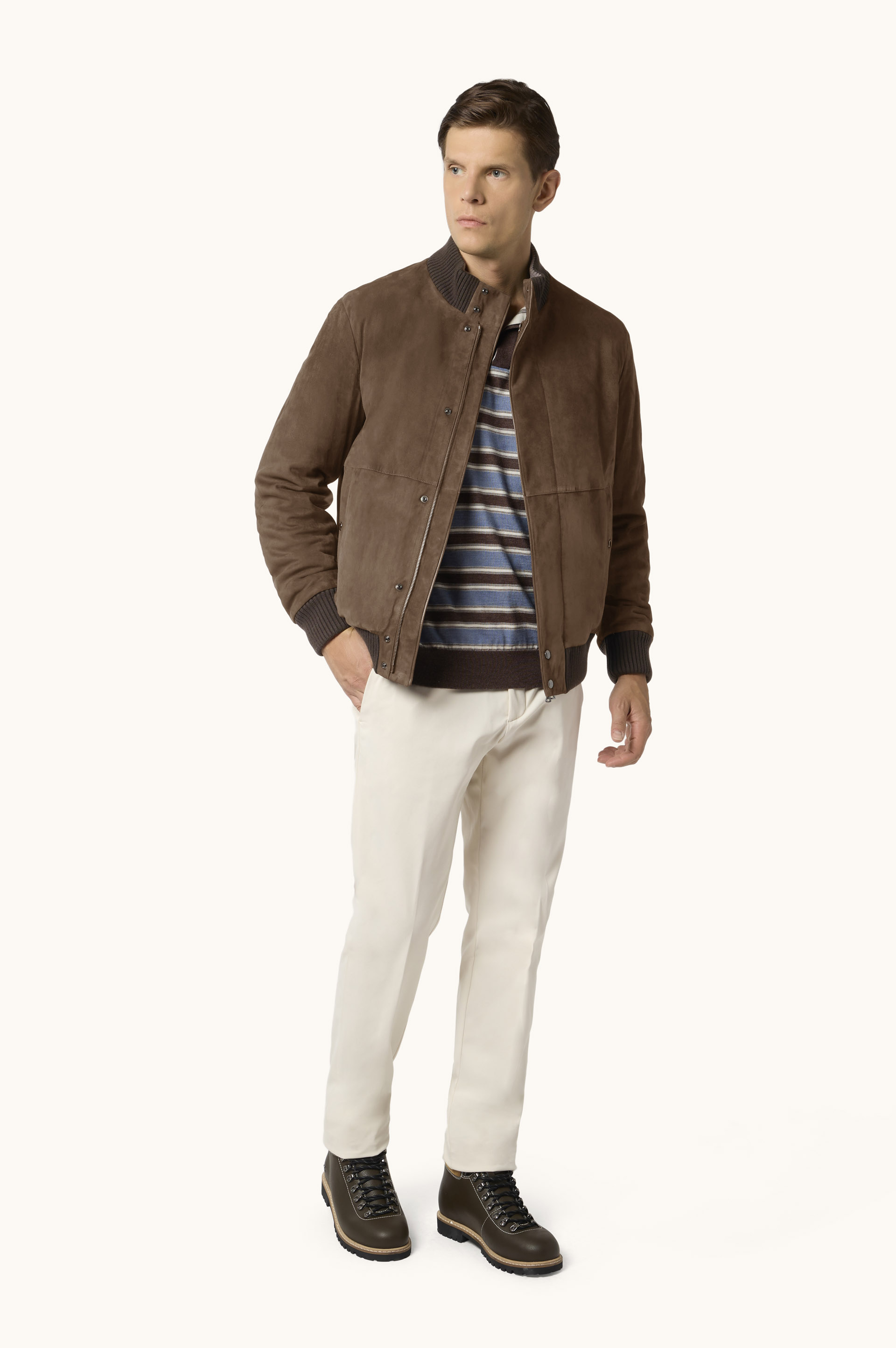 Bomber in suede Aqualeather image number 2