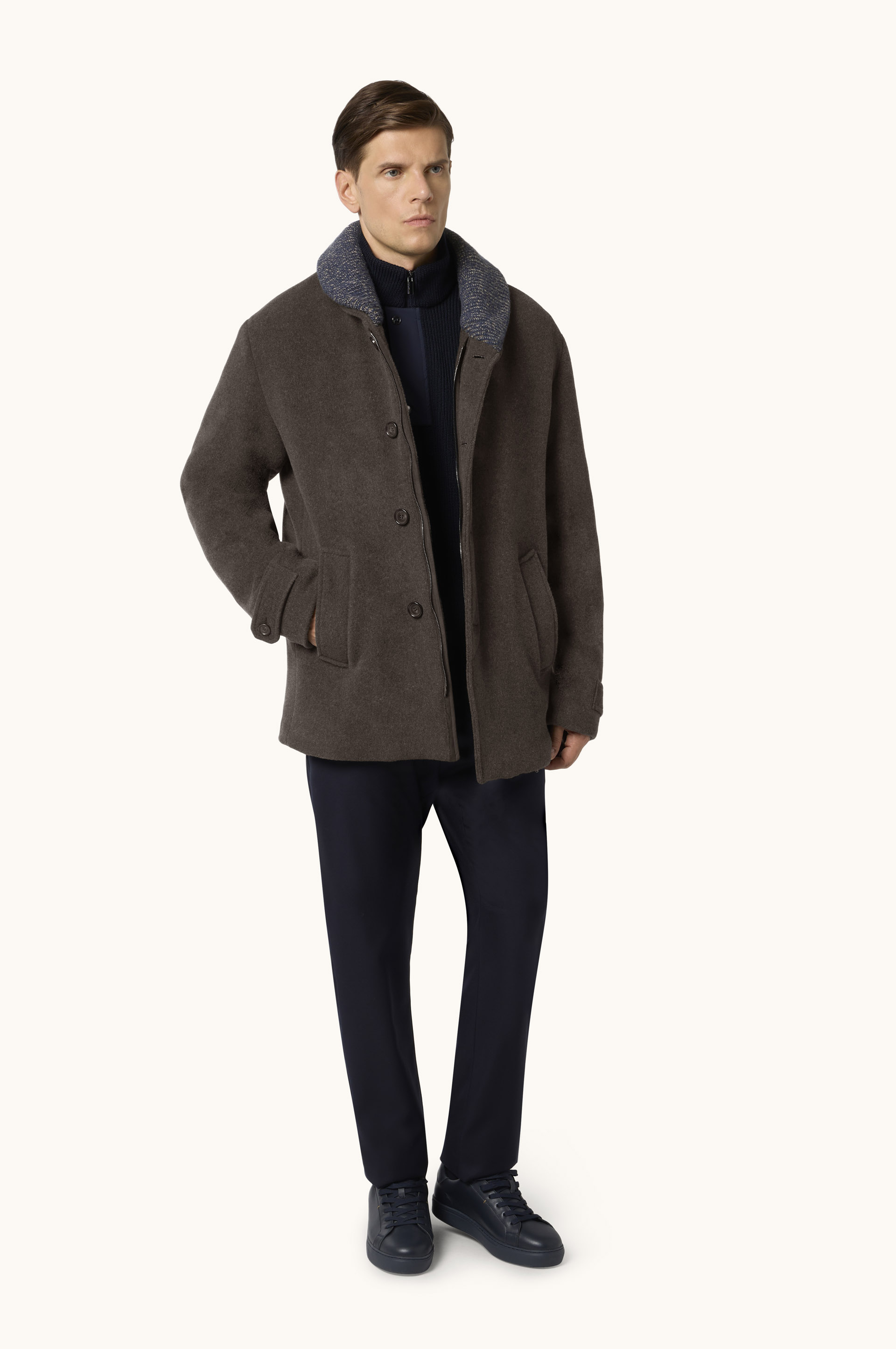 Car coat en laine et cachemire image number 2