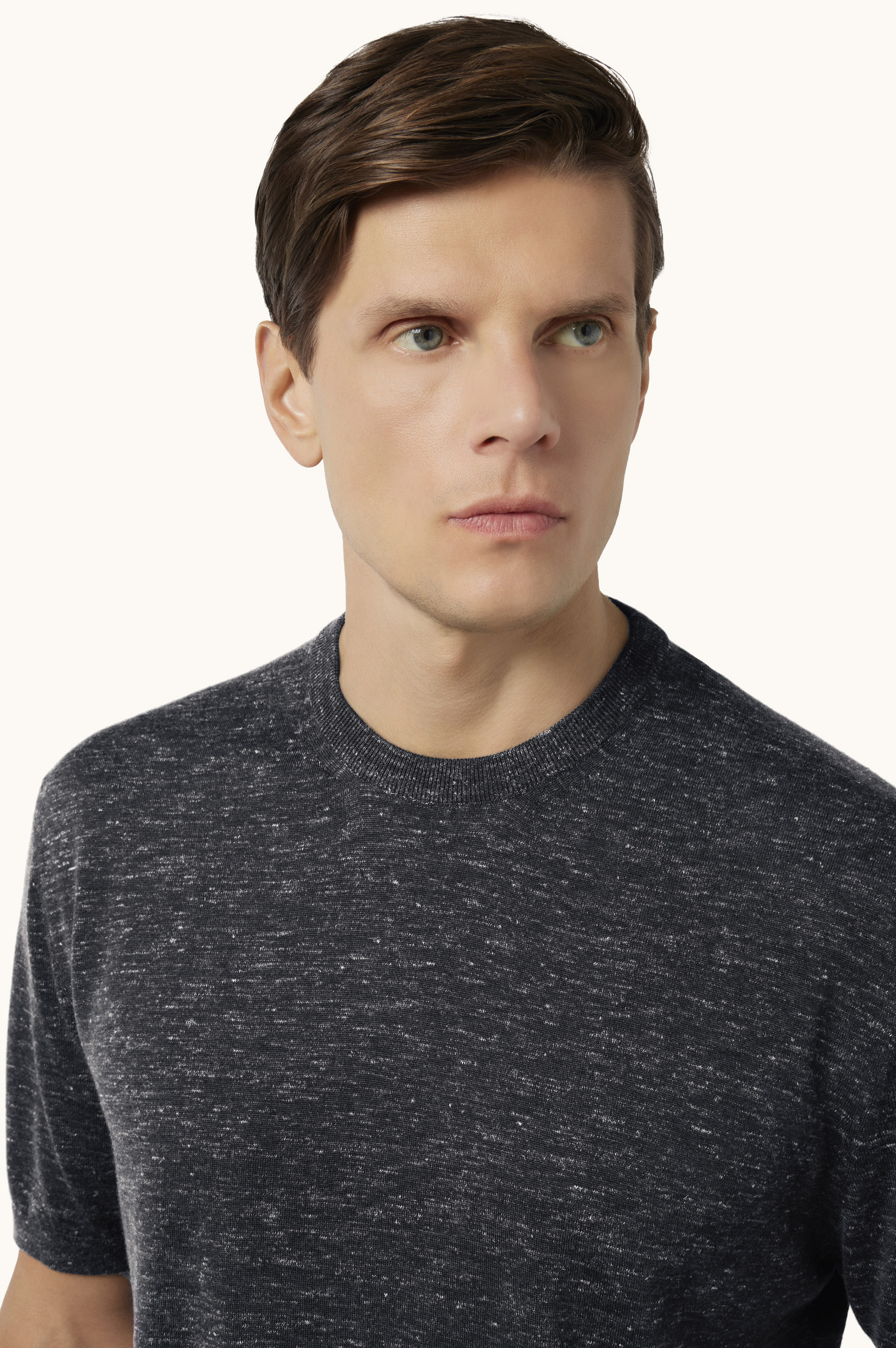 T-shirt in cashmere, lino e seta image number 4
