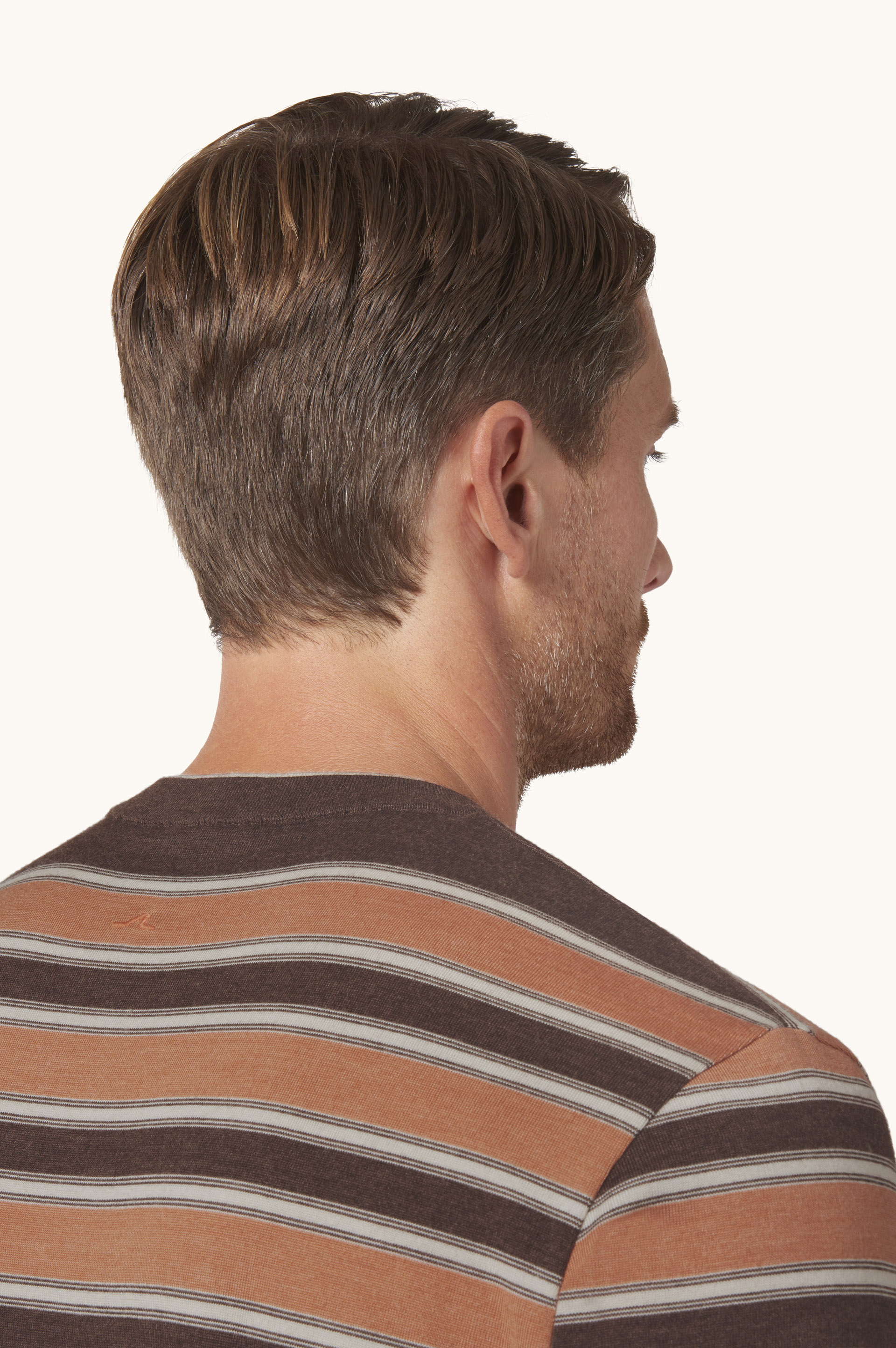 Maglia in lana e seta a righe con doppio collo image number 5