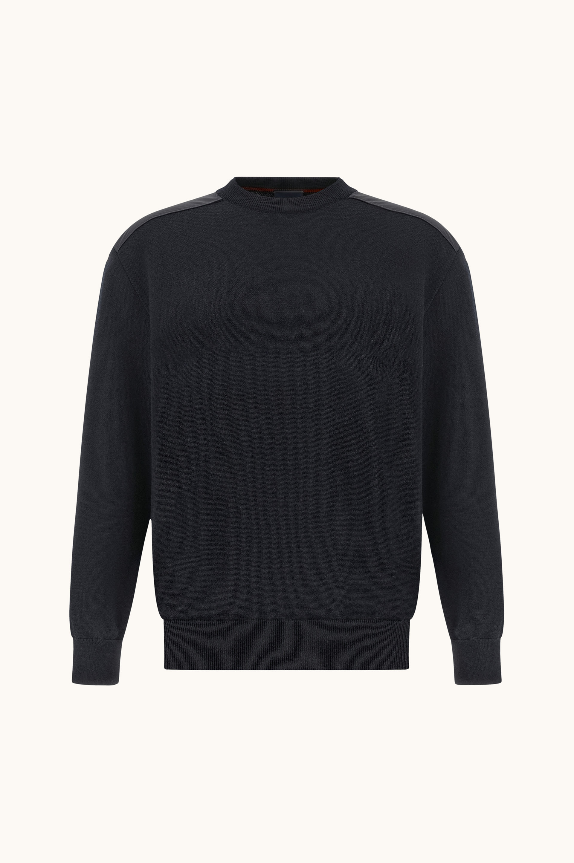 Pull col rond en laine avec d&eacute;tails Typhoon&reg; Platinum image number 1