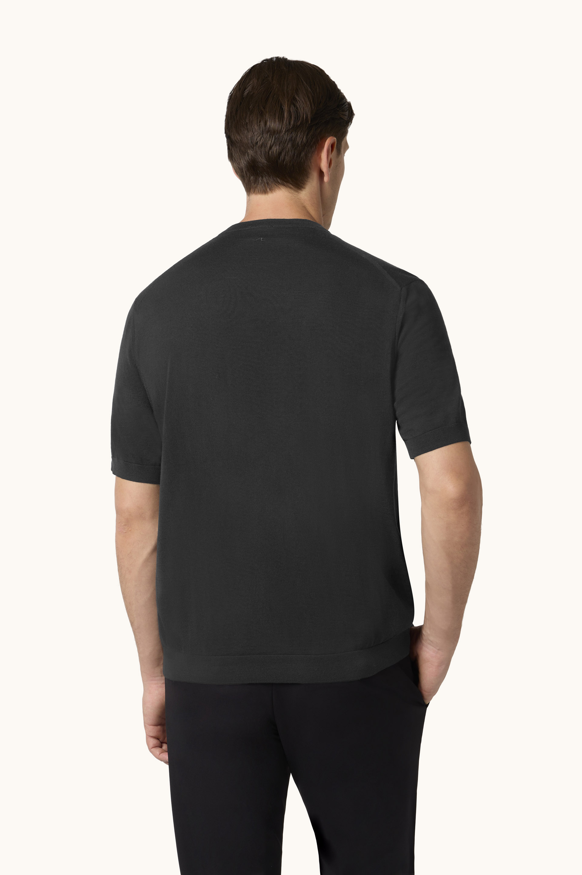 140's Superfine Merino wool T-shirt image number 3