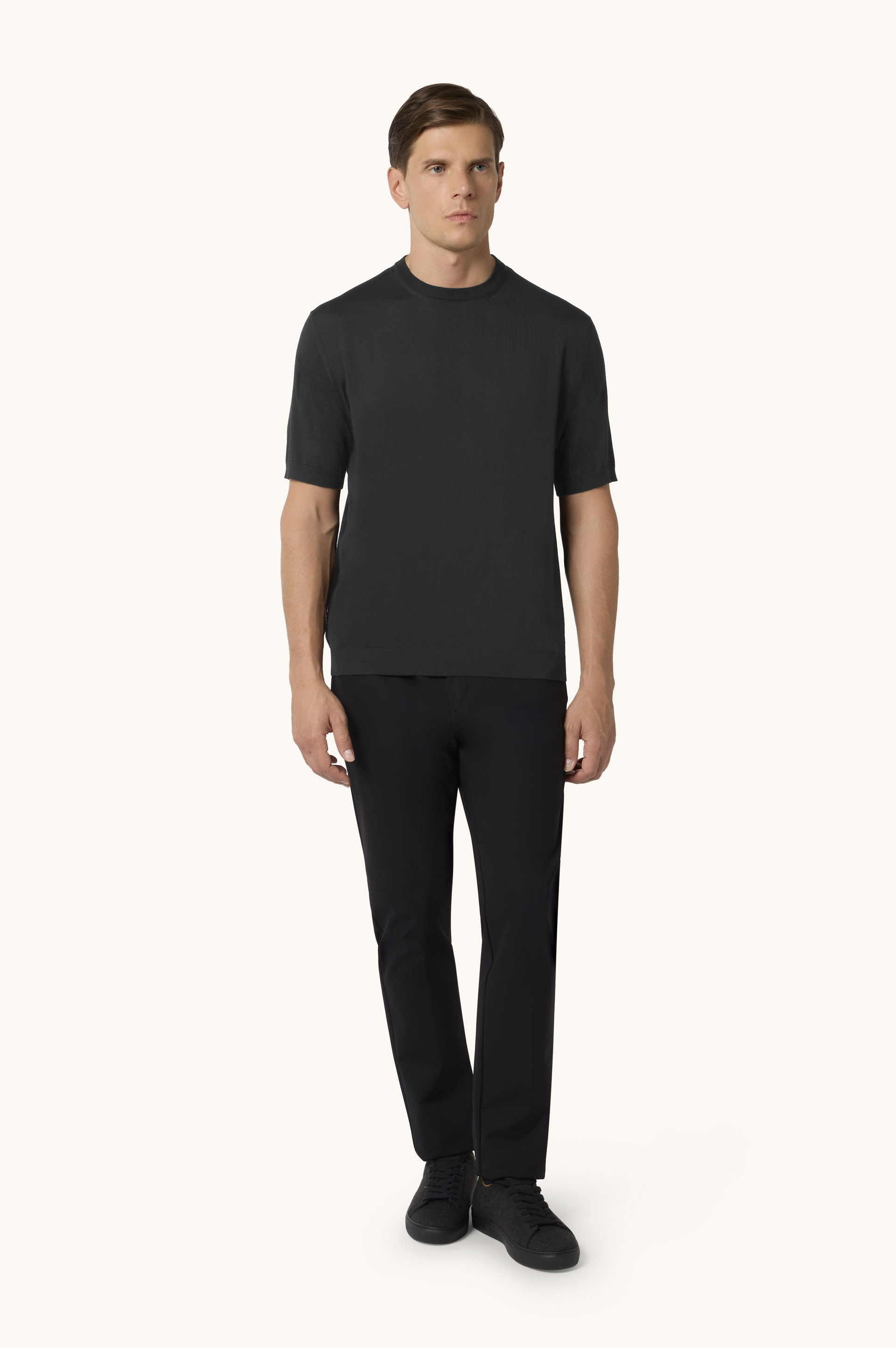 140's Superfine Merino wool T-shirt image number 2