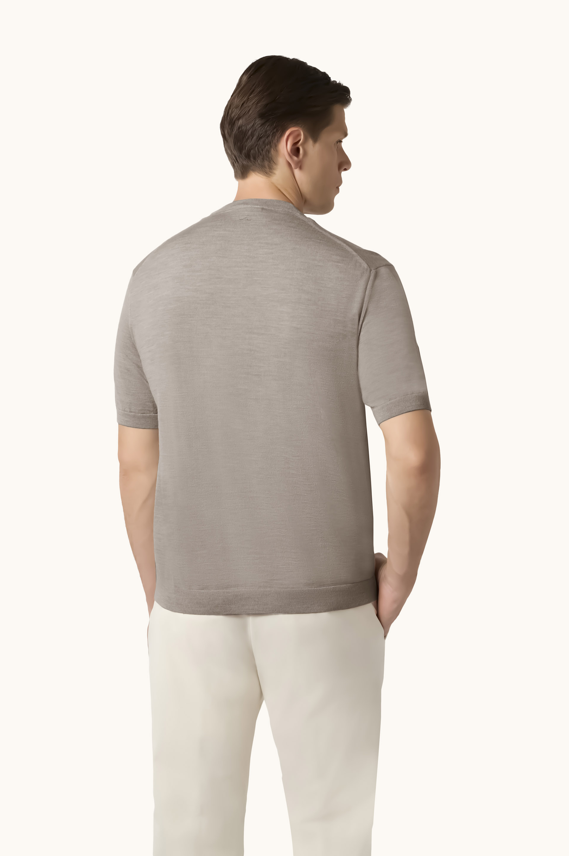140's Superfine Merino wool T-shirt image number 3