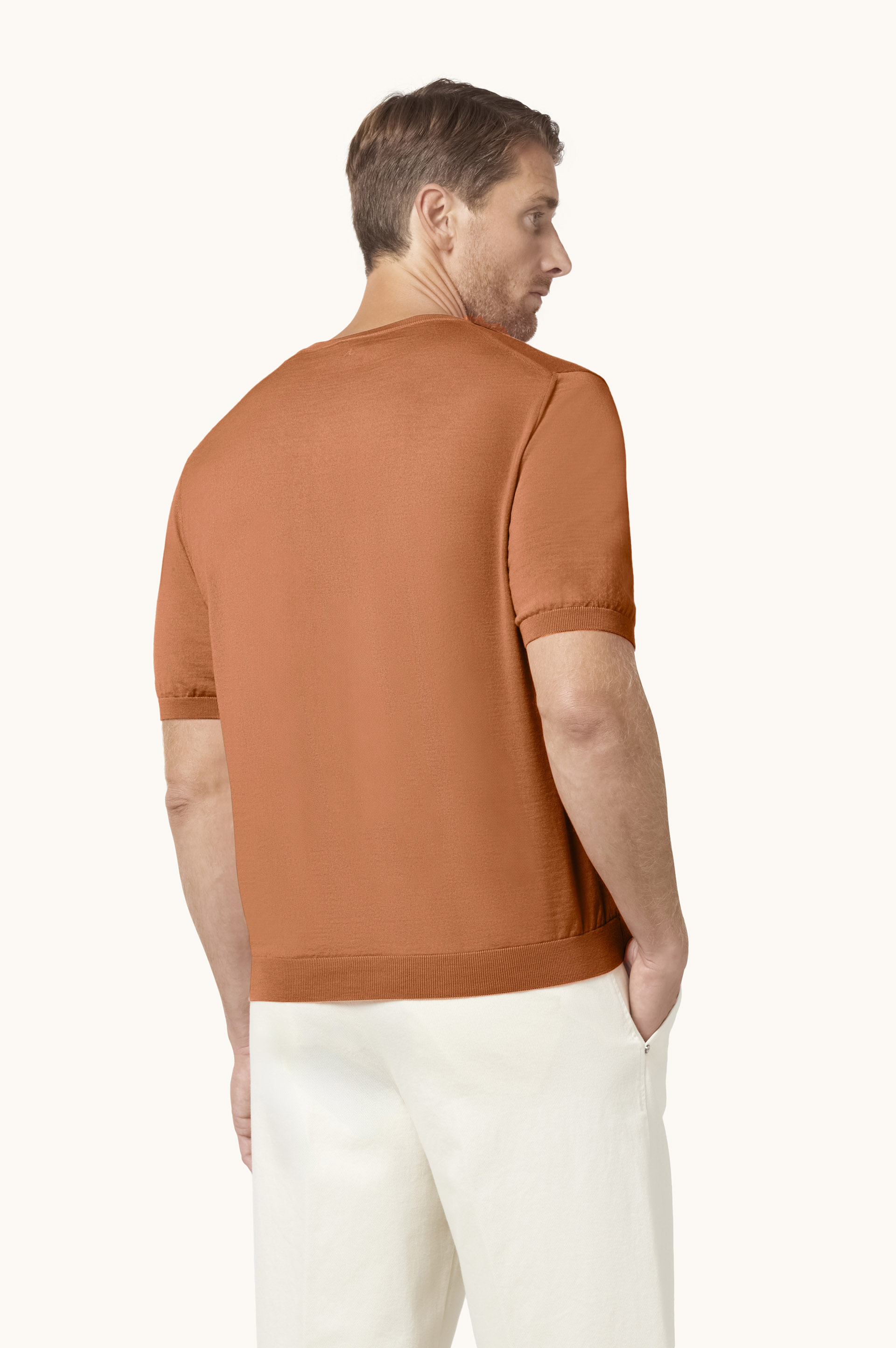 140's Superfine Merino wool T-shirt image number 3