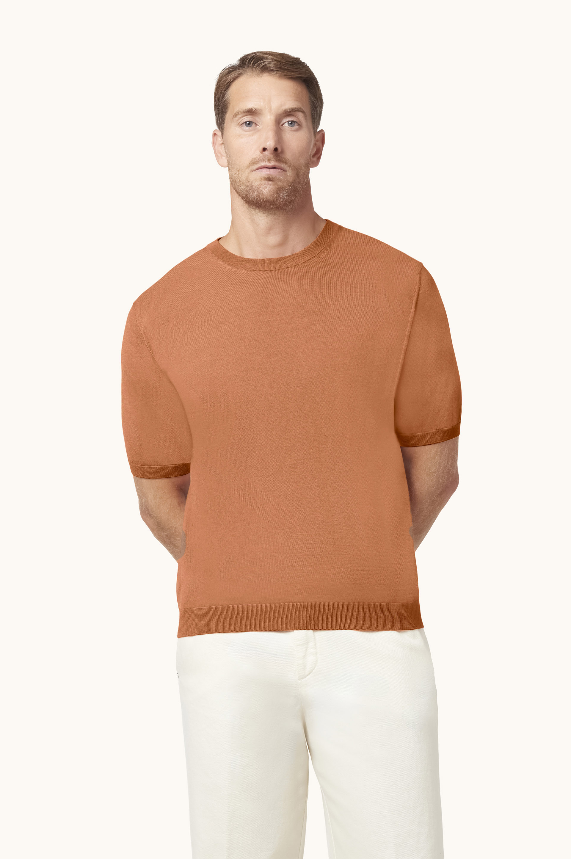 140's Superfine Merino wool T-shirt image number 0