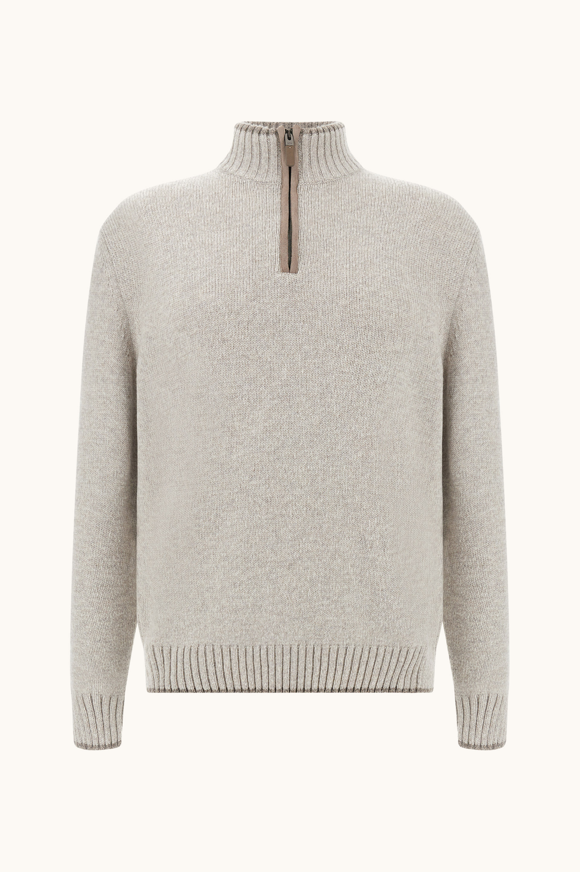 Wool and Cashmere Half-Zip Sweater image number 0