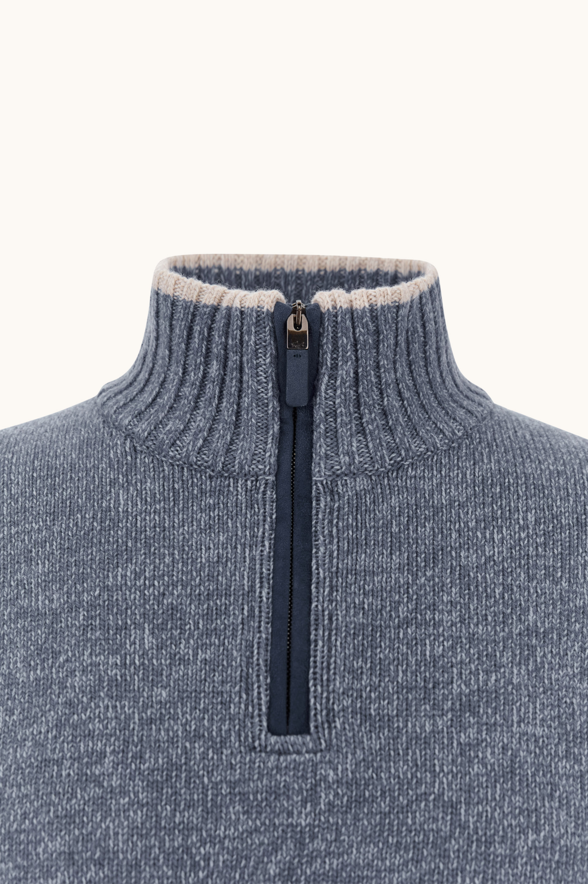 Wool and Cashmere Half-Zip Sweater image number 1