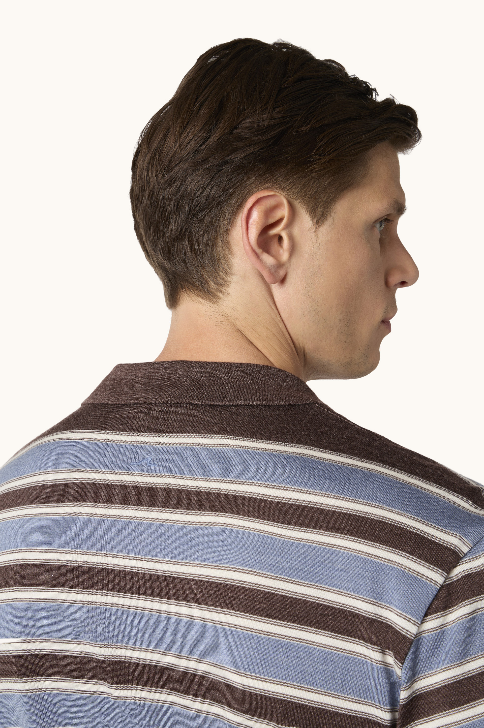 Striped Wool and Silk Polo image number 5