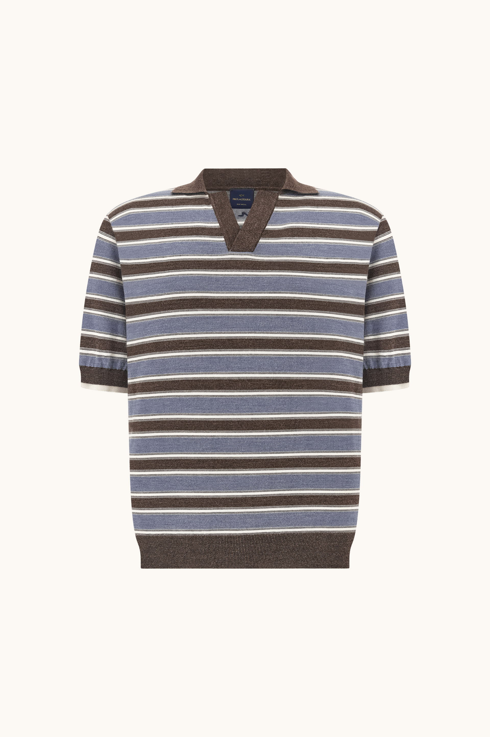 Striped Wool and Silk Polo image number 1