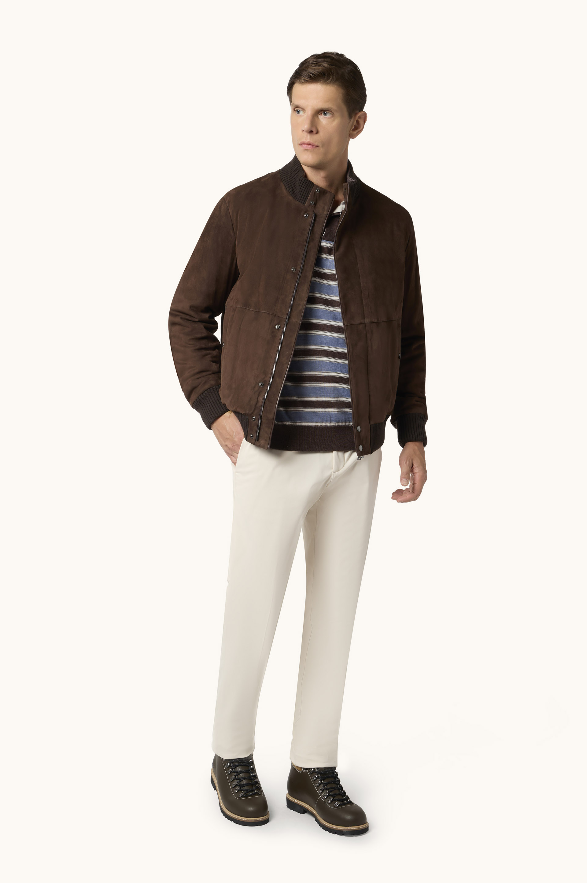 Striped Wool and Silk Polo image number 2