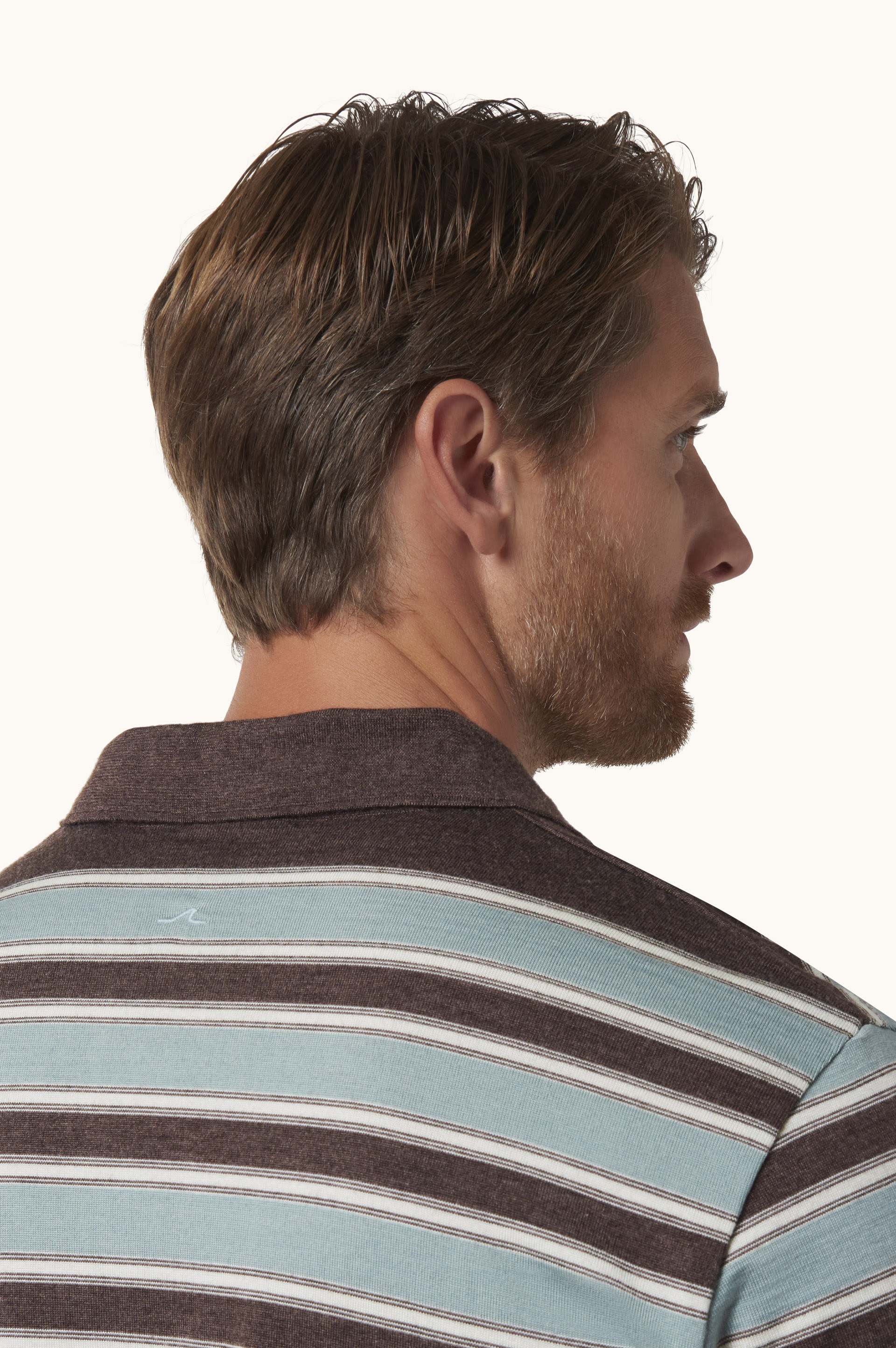 Striped Wool and Silk Polo image number 4