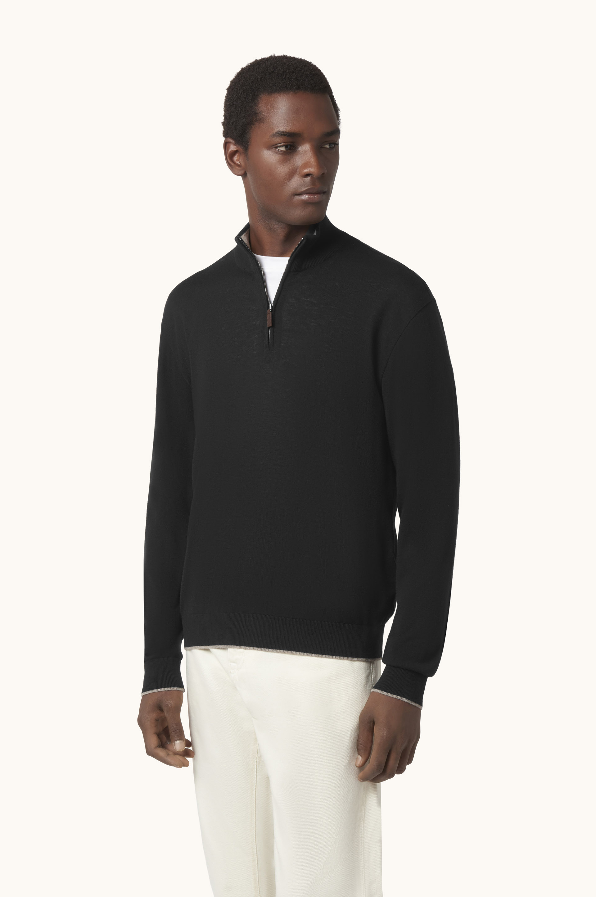 Piuma Wool Half-Zip Sweater image number 0