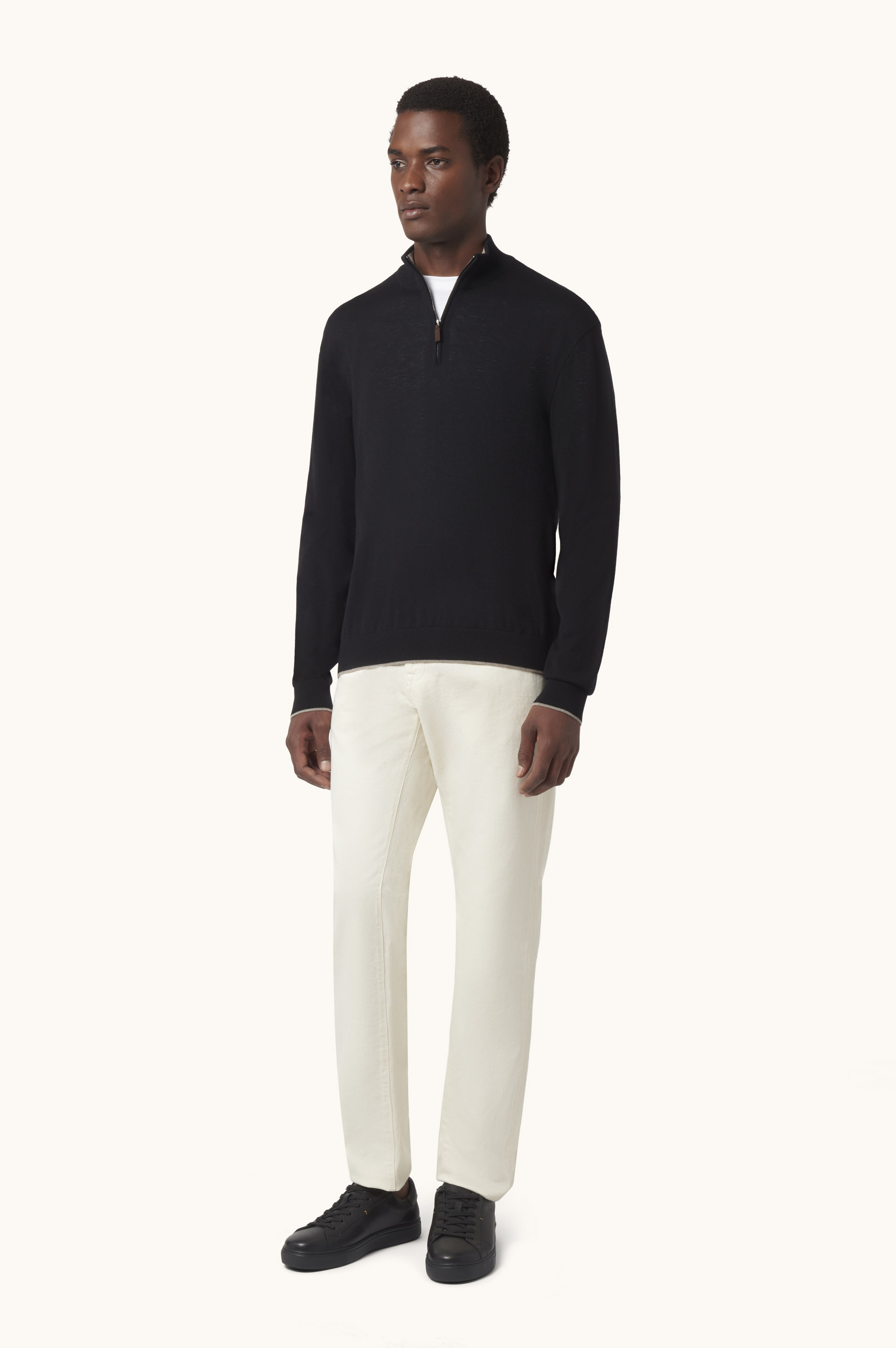 Piuma Wool Half-Zip Sweater image number 2