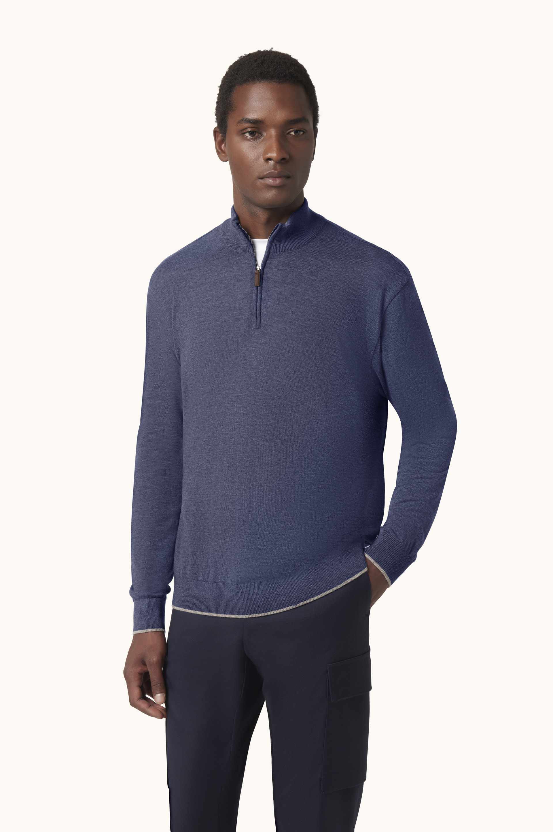 Piuma Wool Half-Zip Sweater image number 0