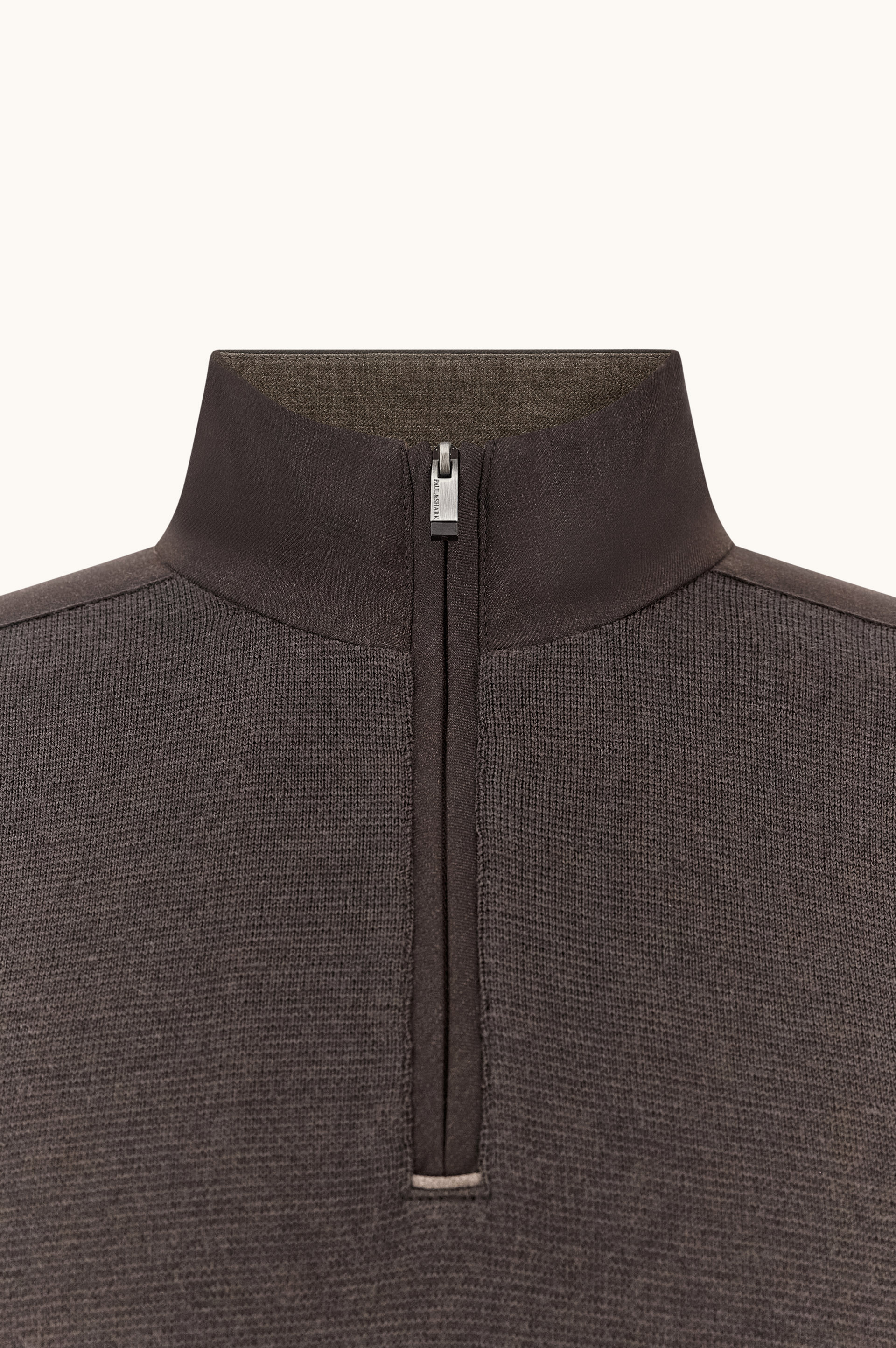 Summer Wool Half-Zip Sweater with Wool and Silk Inserts image number 6