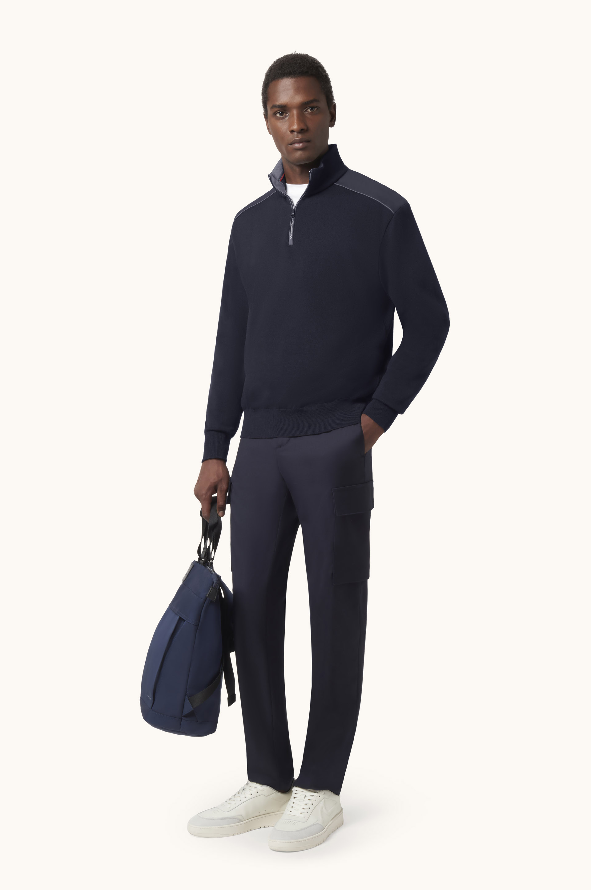 Wool Half-Zip Sweater with Typhoon&reg; Platinum Details image number 2