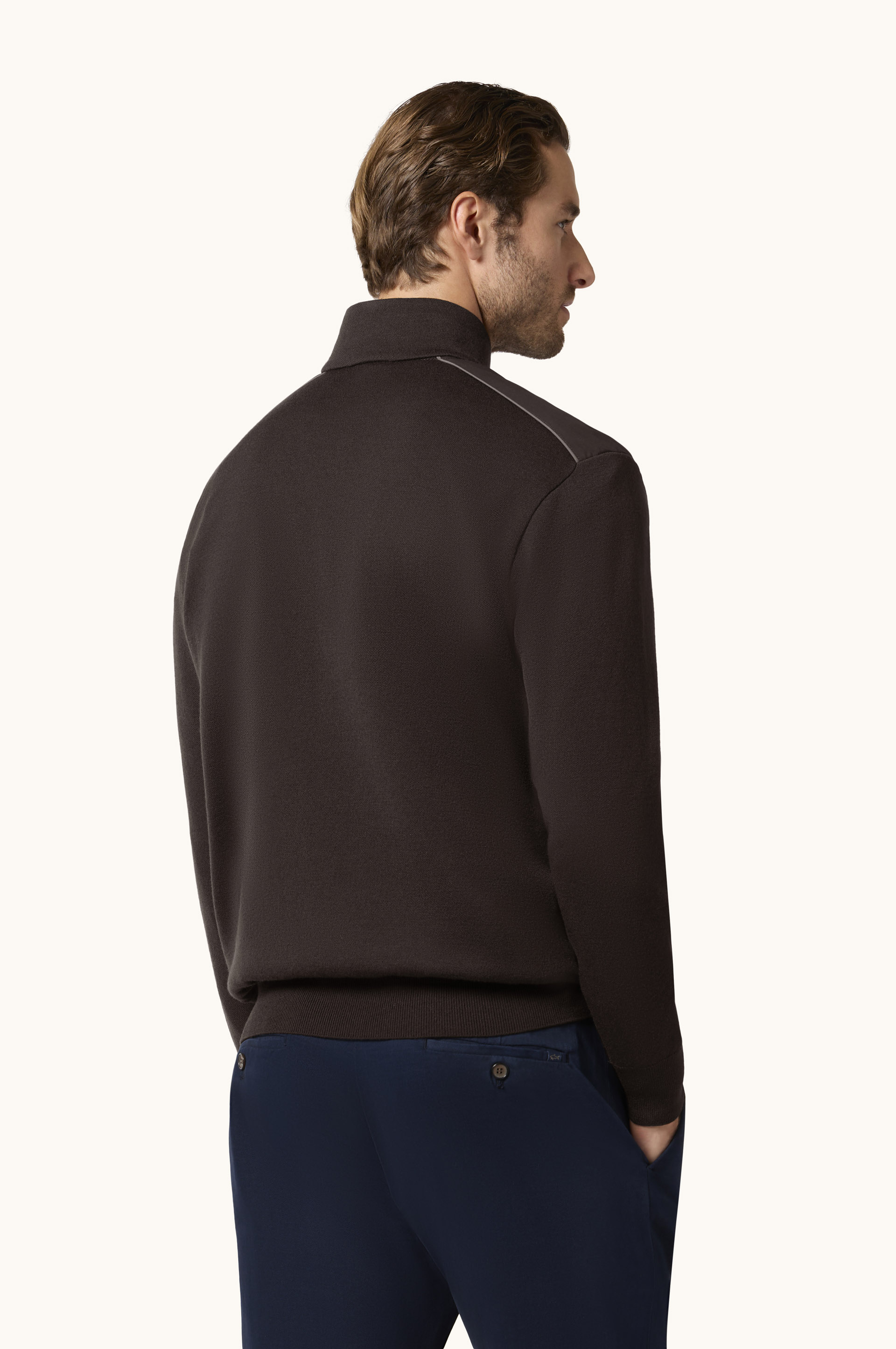 Wool Half-Zip Sweater with Typhoon&reg; Platinum Details image number 3