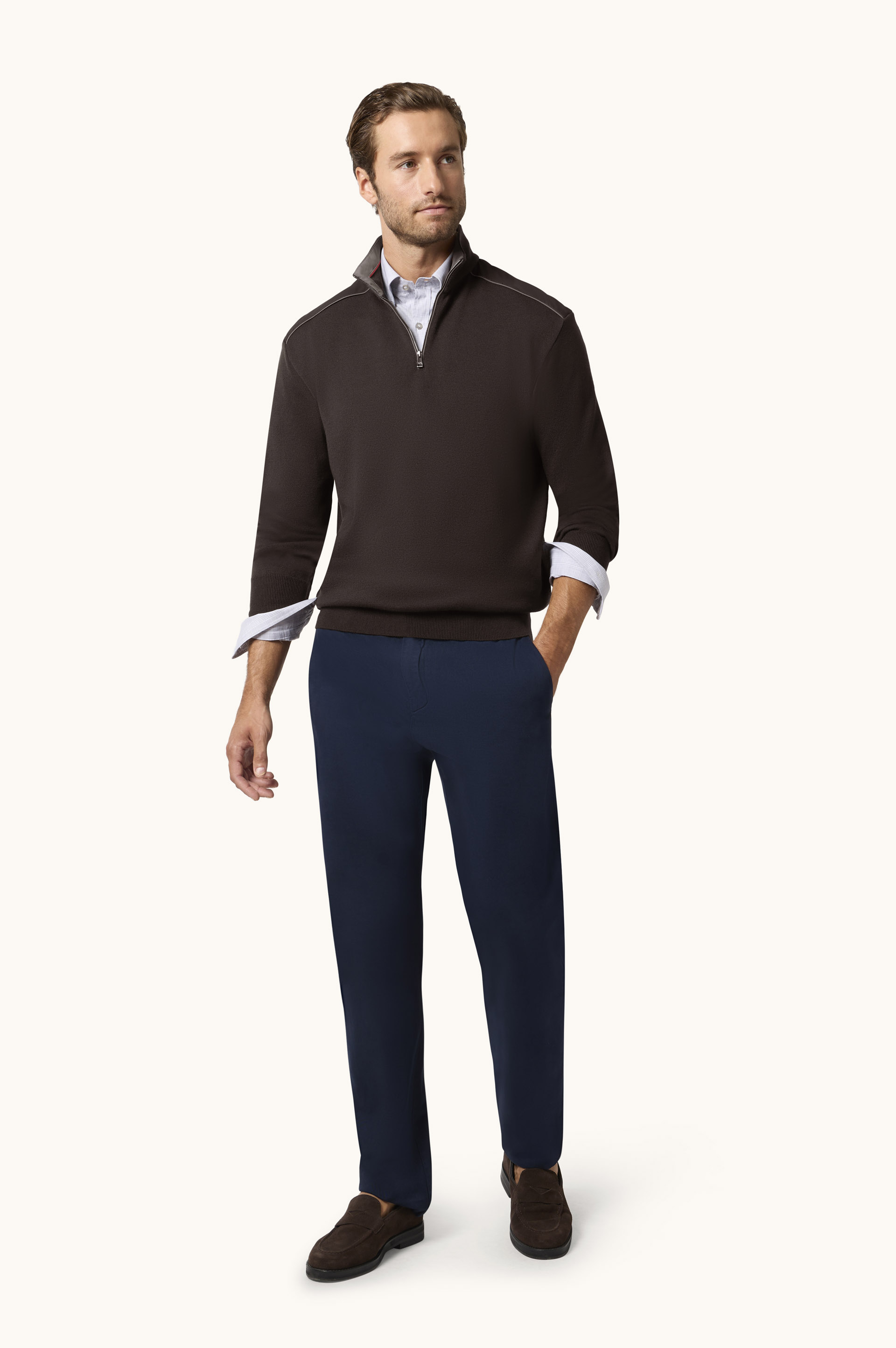 Wool Half-Zip Sweater with Typhoon&reg; Platinum Details image number 2