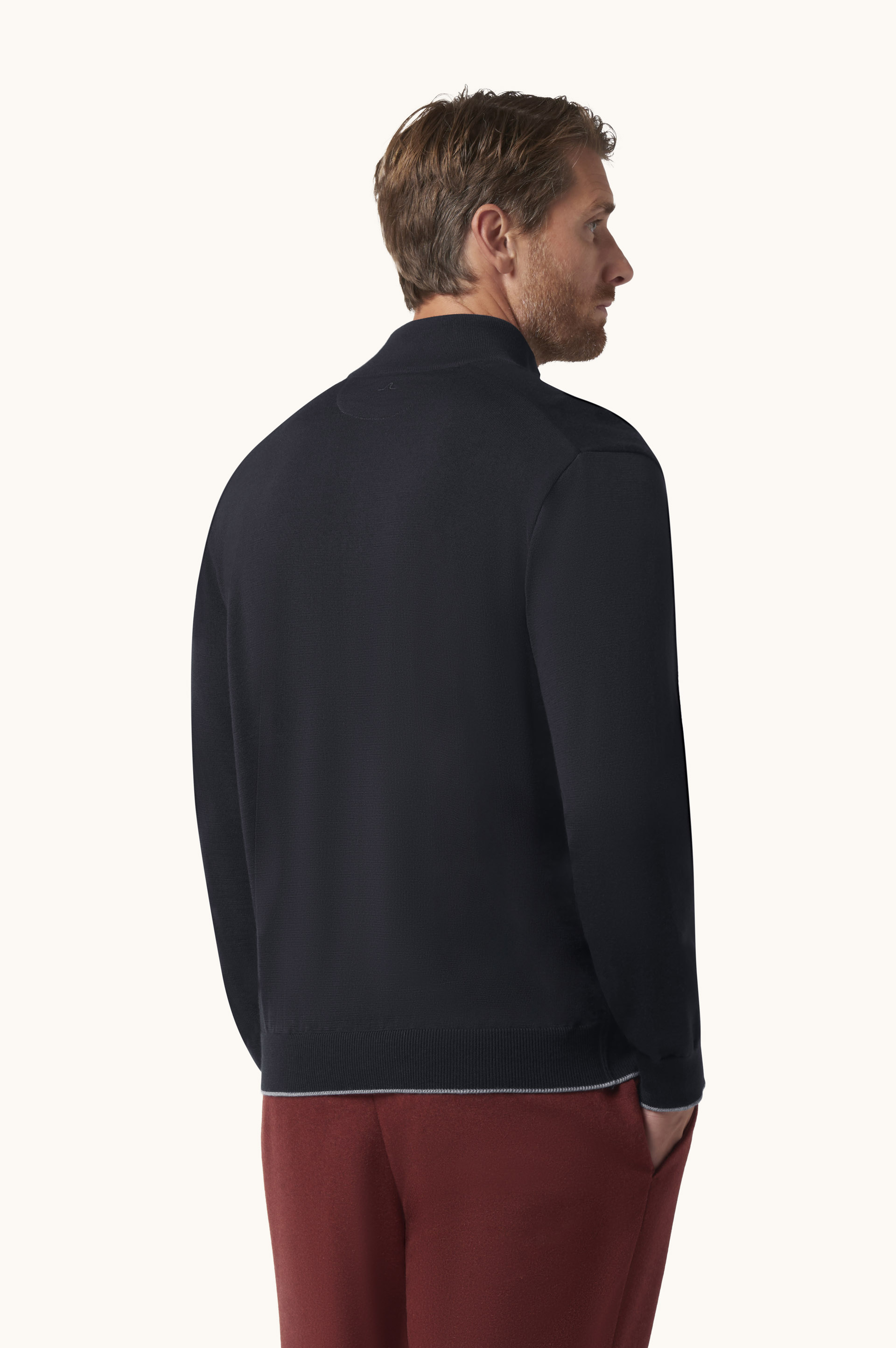 Jersey X-Soft de lana con media cremallera image number 3