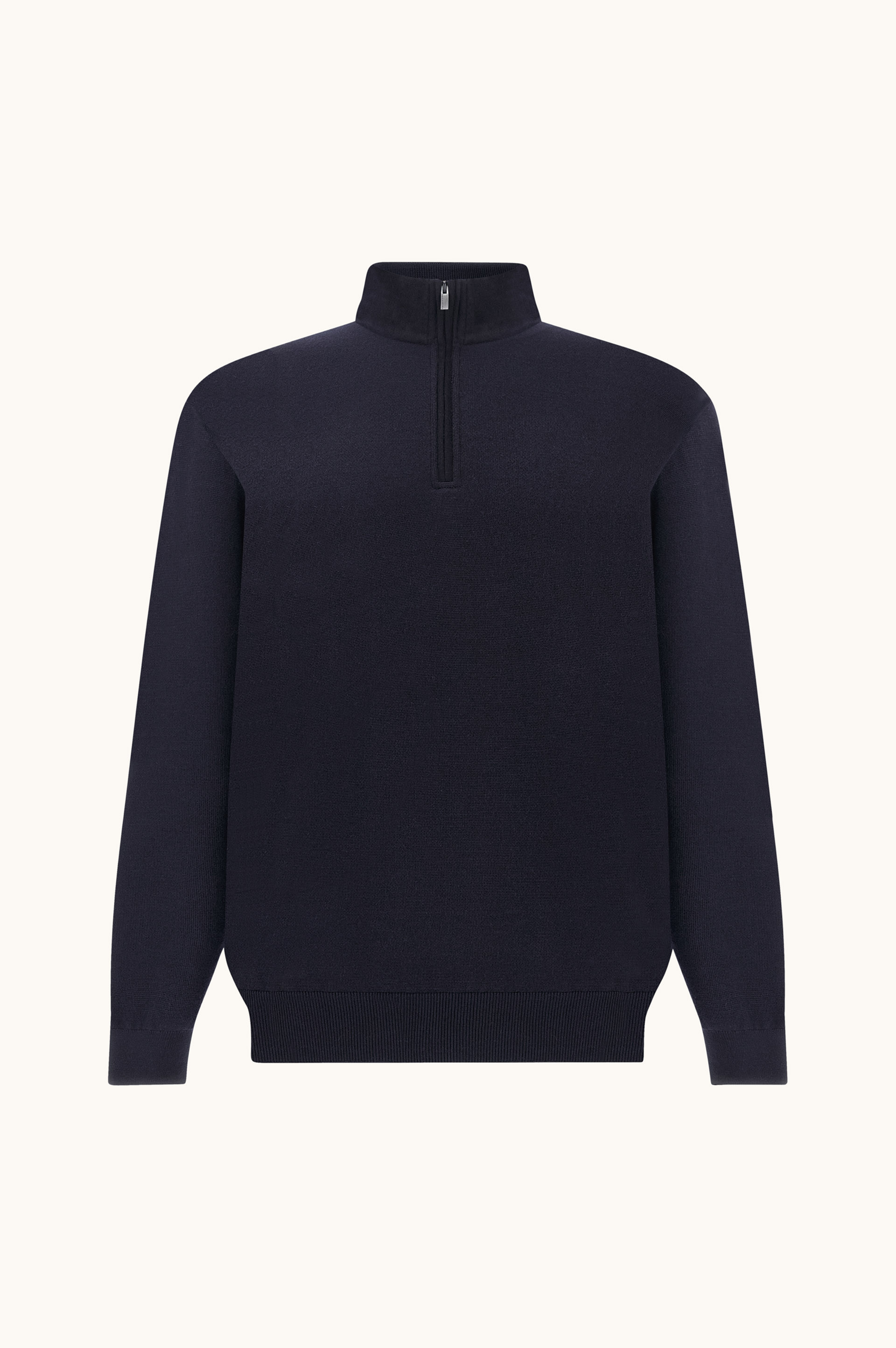 Half-zip sweater in wool and cashmere image number 0