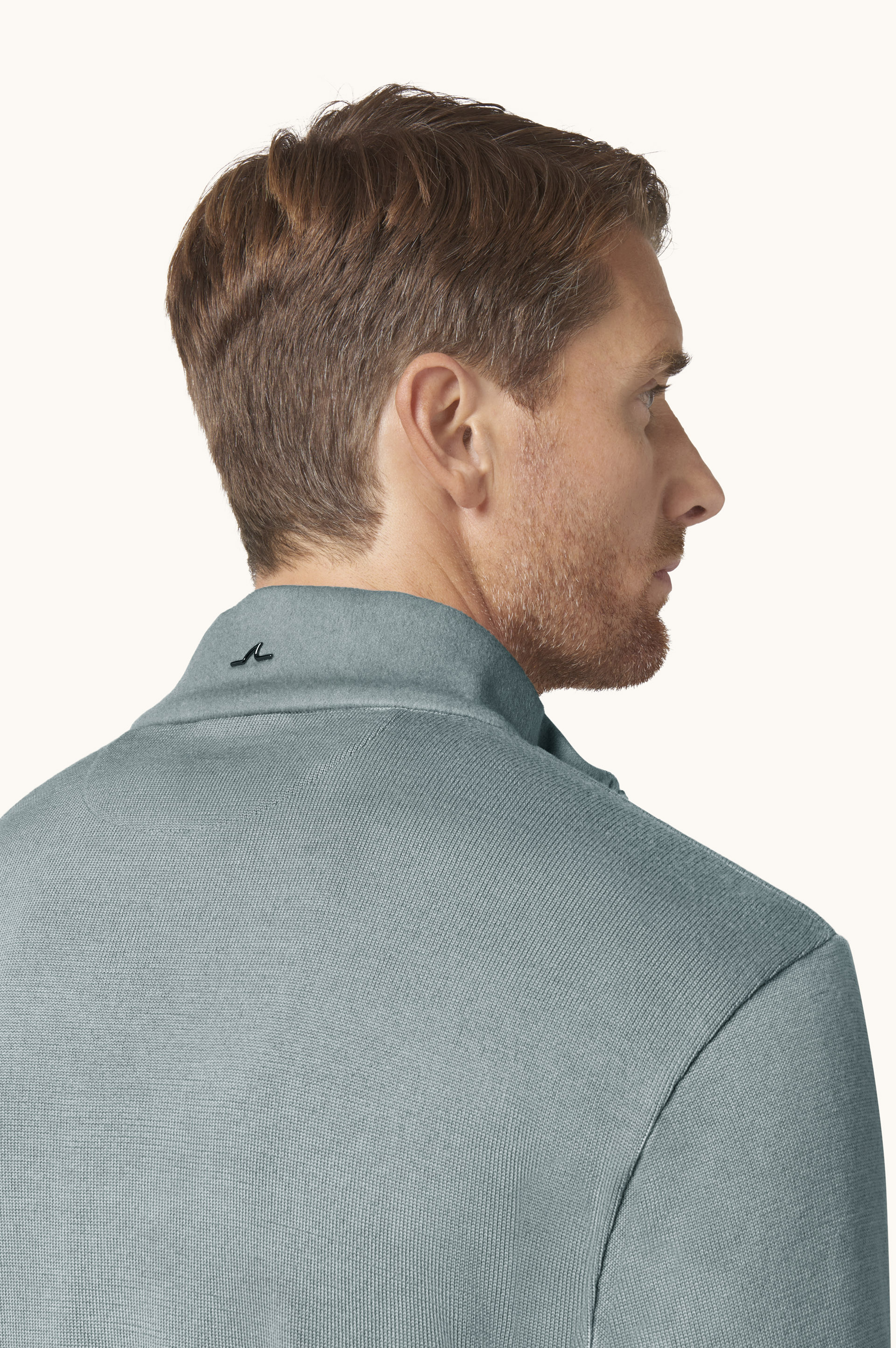 Half-zip sweater in wool and cashmere image number 4