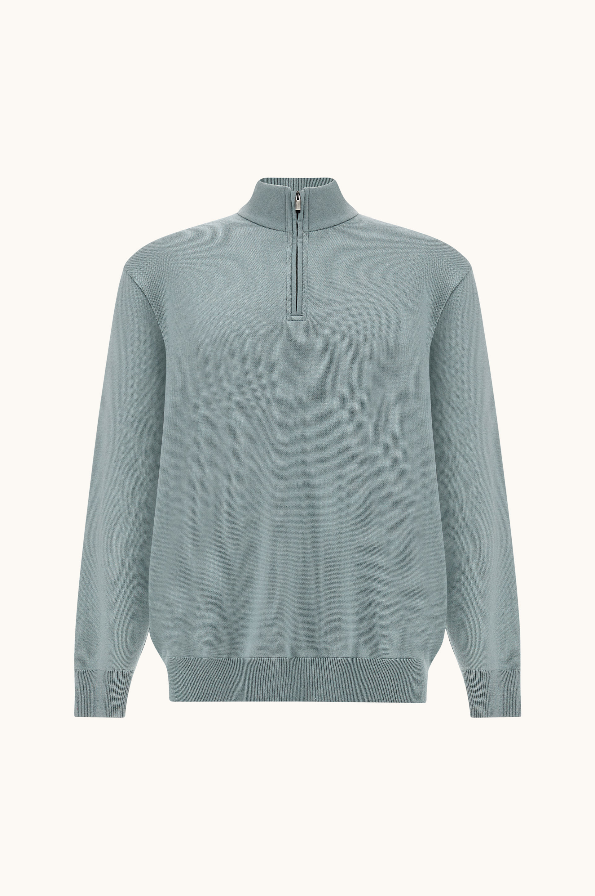 Half-zip sweater in wool and cashmere image number 0