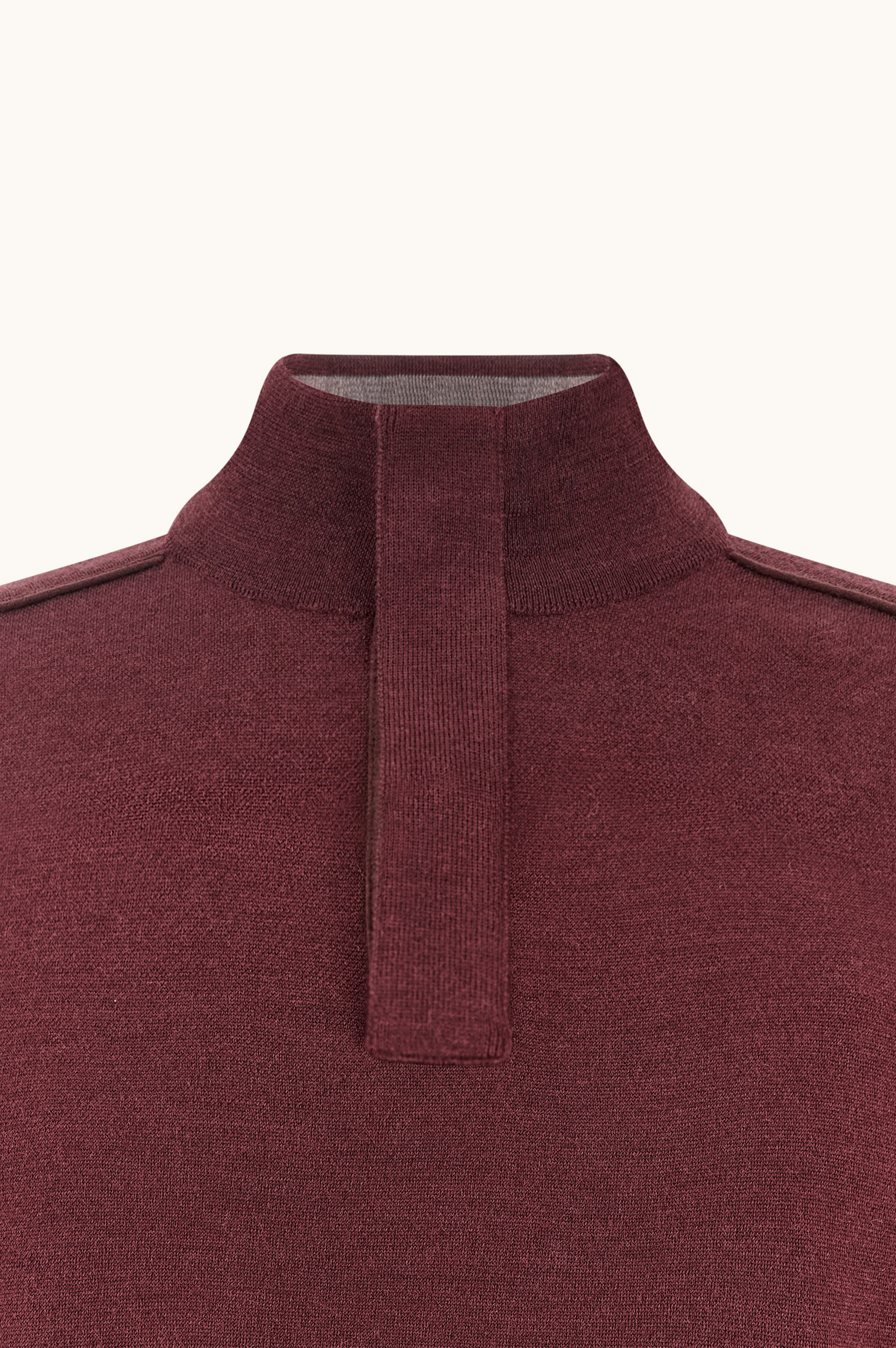 Merinowollpullover mit Halbrei&szlig;verschluss und Alcantara&reg;-Details image number 6