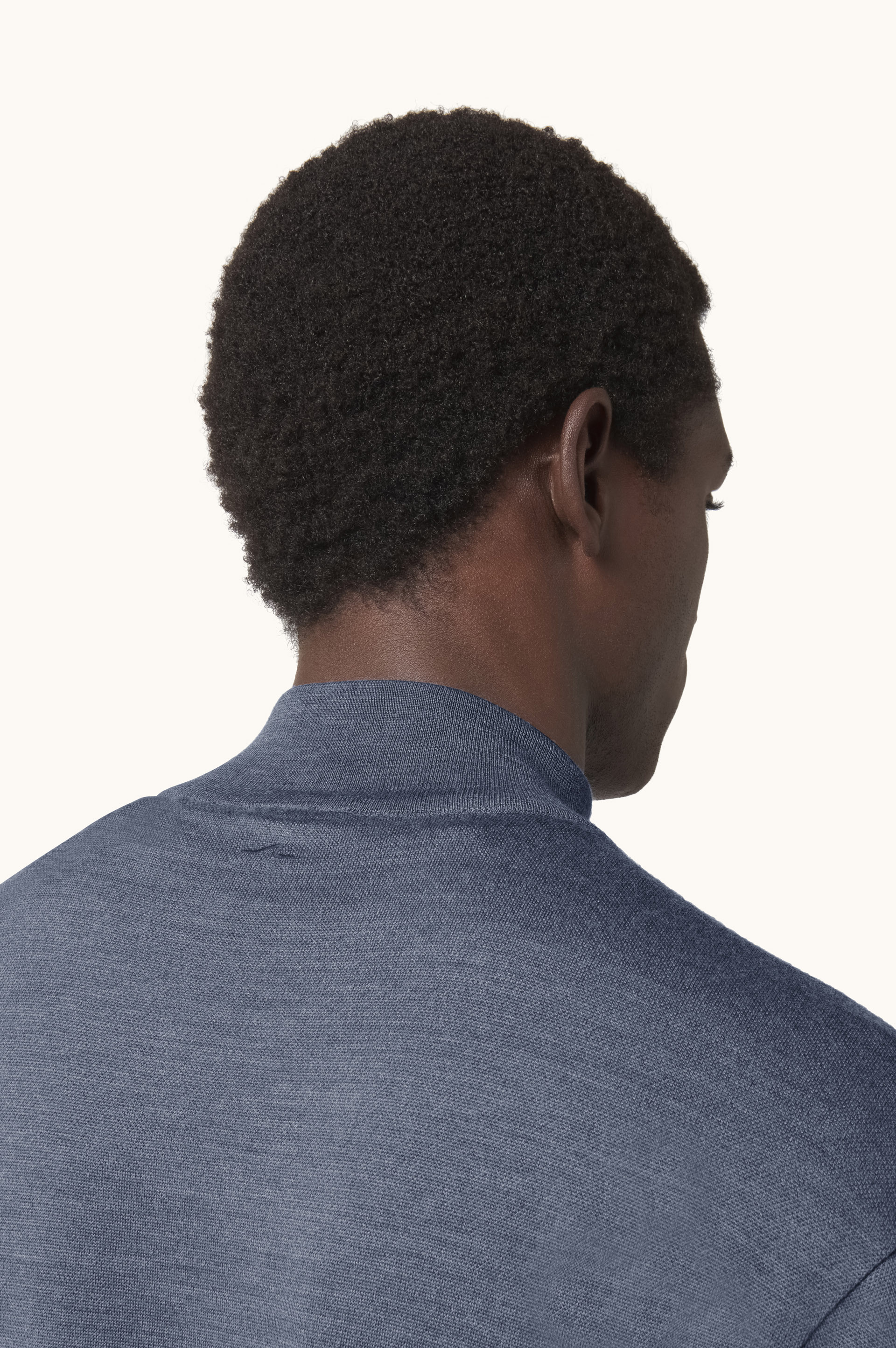 Merino Wool Half-Zip Sweater with Alcantara&reg; Details image number 3