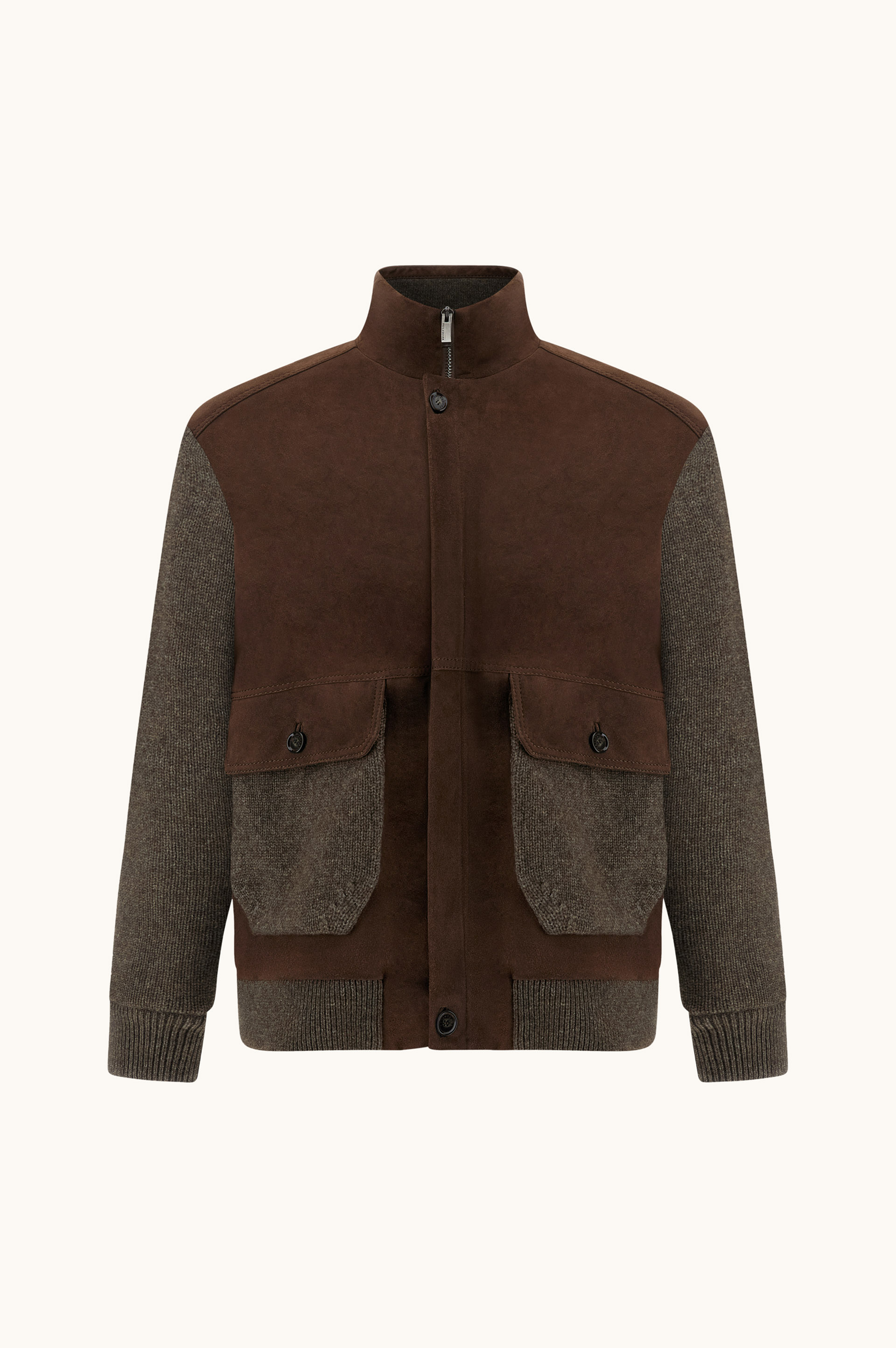 Blouson in wool, cashmere and Aqualeather suede image number 0