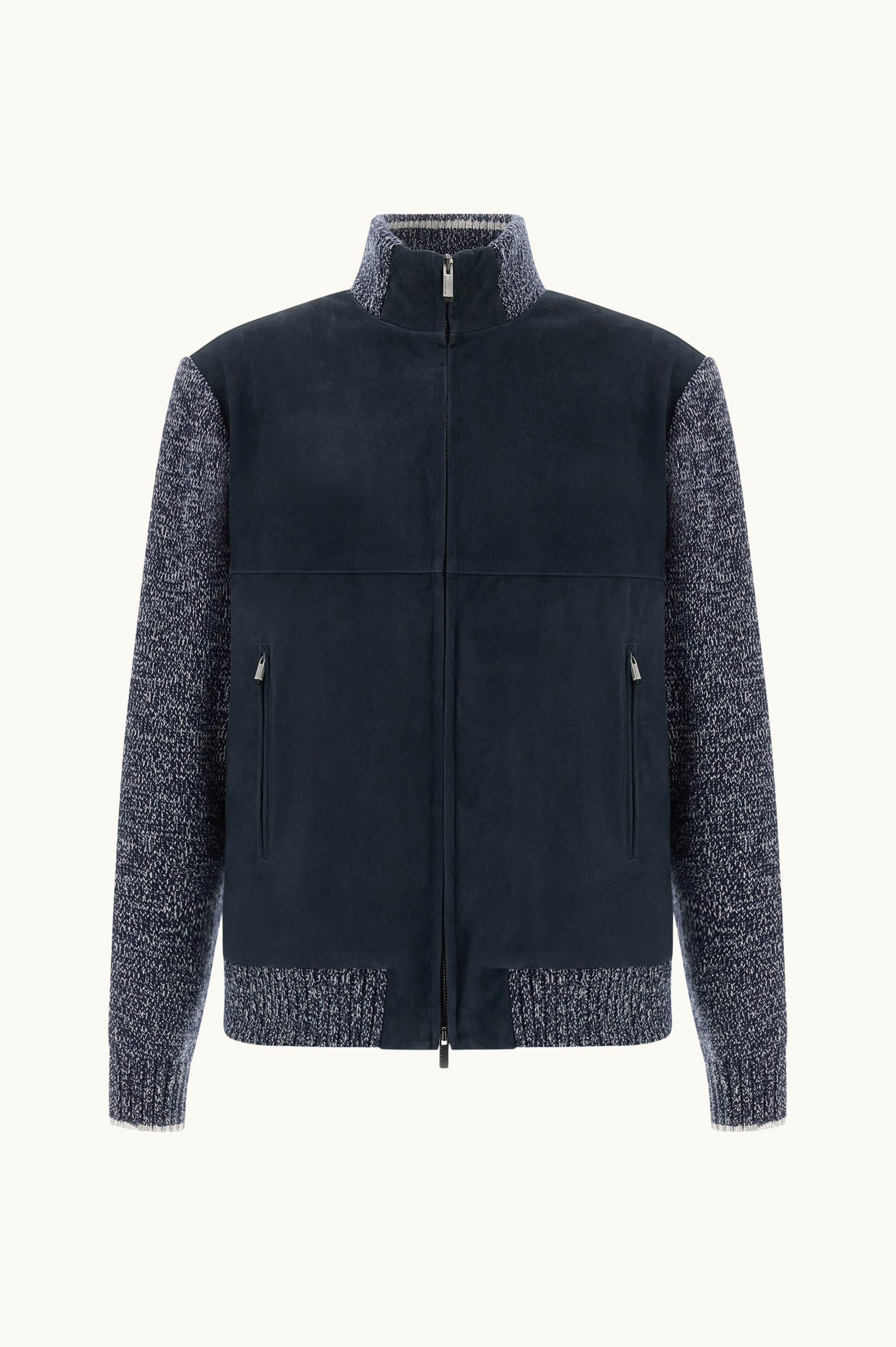 Blouson en laine, cachemire et su&egrave;de Aqualeather image number 0