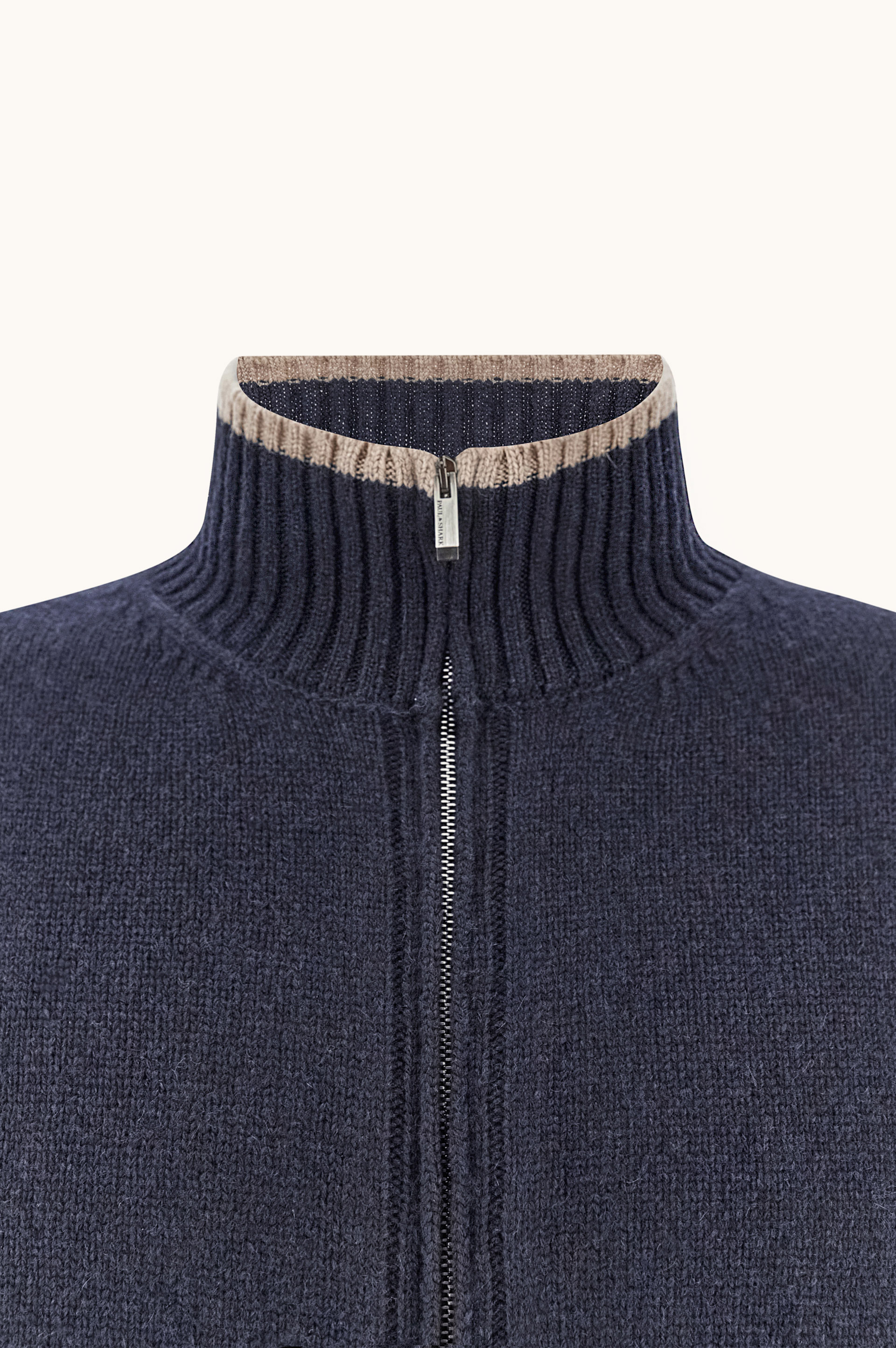 Zip-up cashmere cardigan image number 1