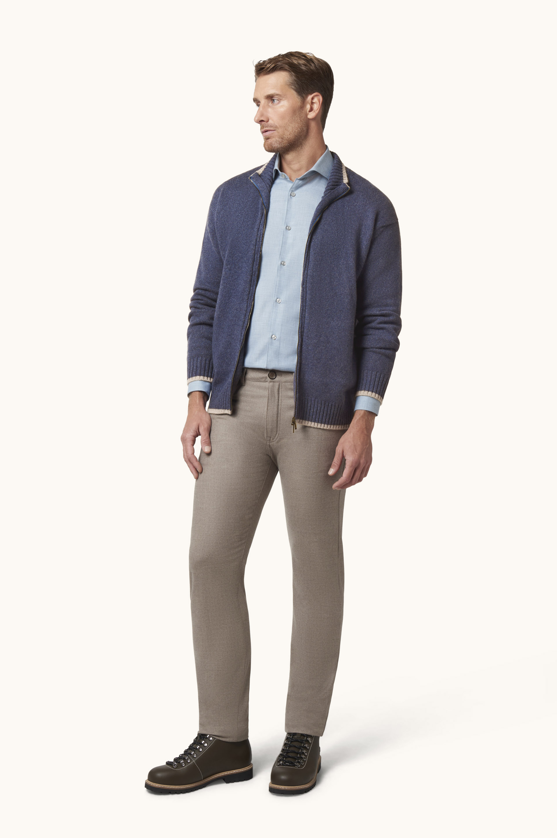 Cardigan zipp&eacute; en cachemire image number 2