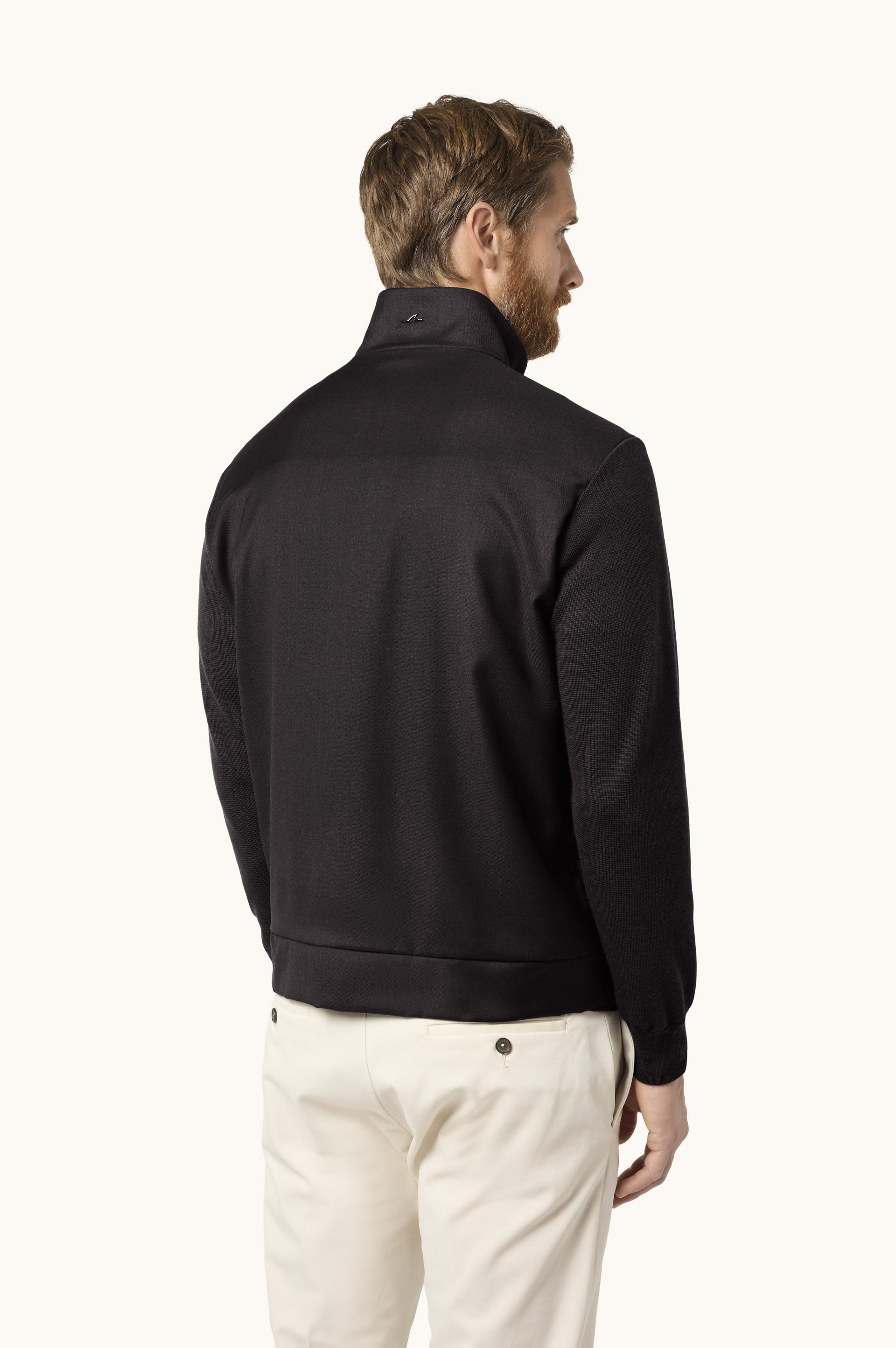 Wool and Merino Wool Zip-Up Cardigan image number 3