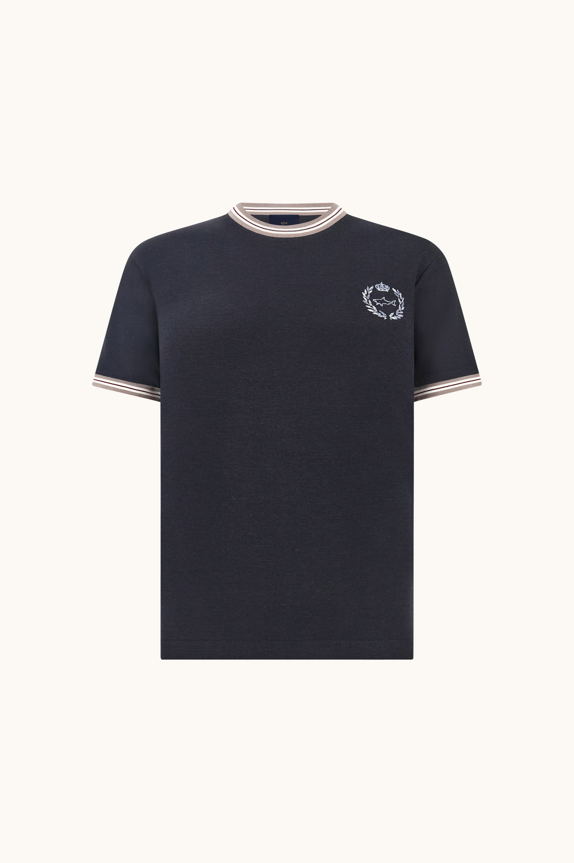 X-Soft Cotton Jersey T-Shirt with Heraldic Embroidery image number 1
