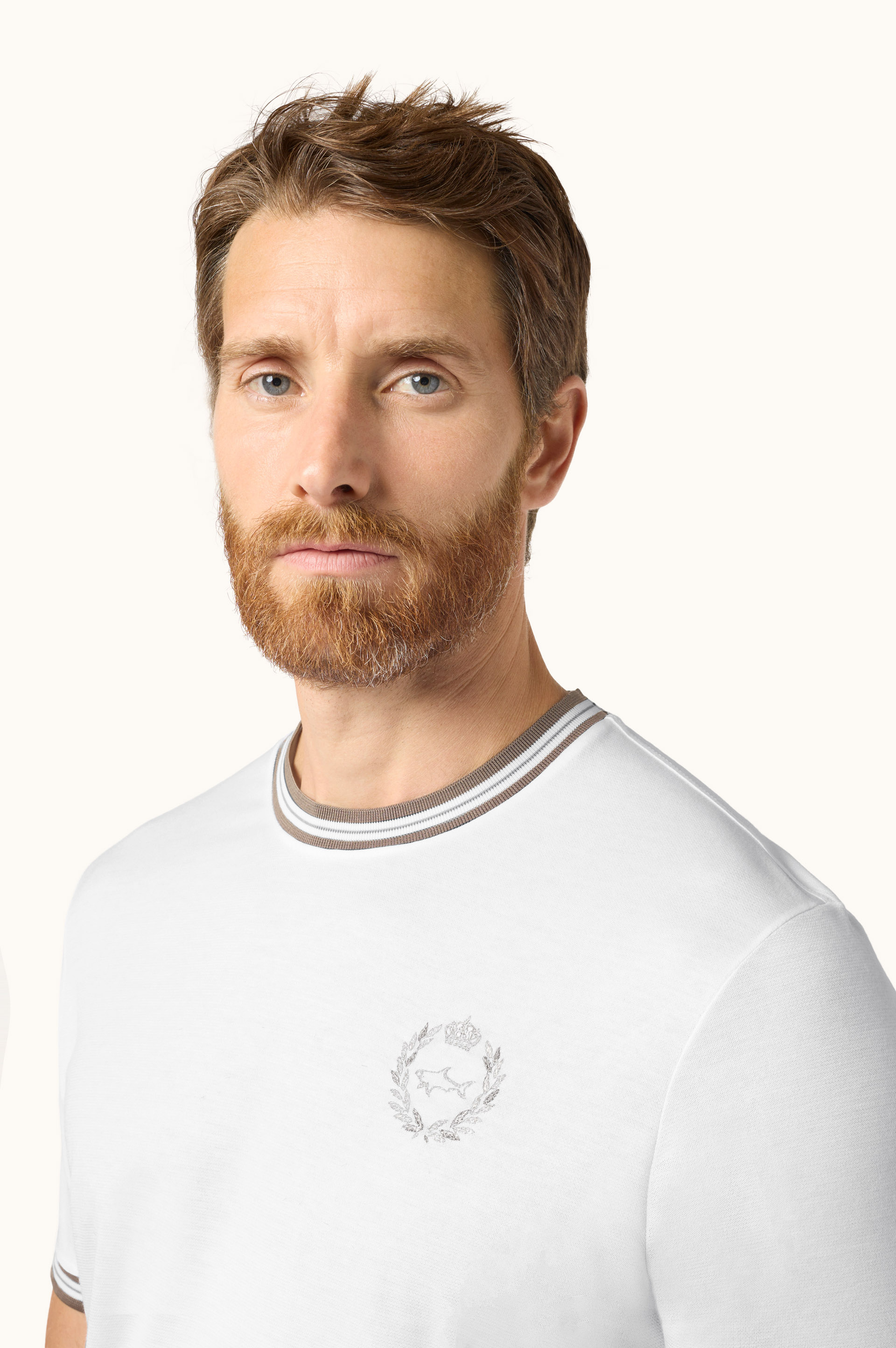 X-Soft Cotton Jersey T-Shirt with Heraldic Embroidery image number 4