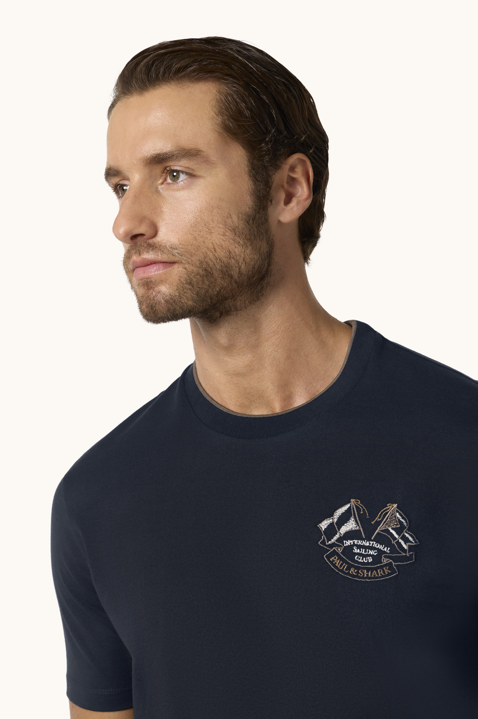 Cotton jersey T-shirt with International Sailing Club embroidery image number 4