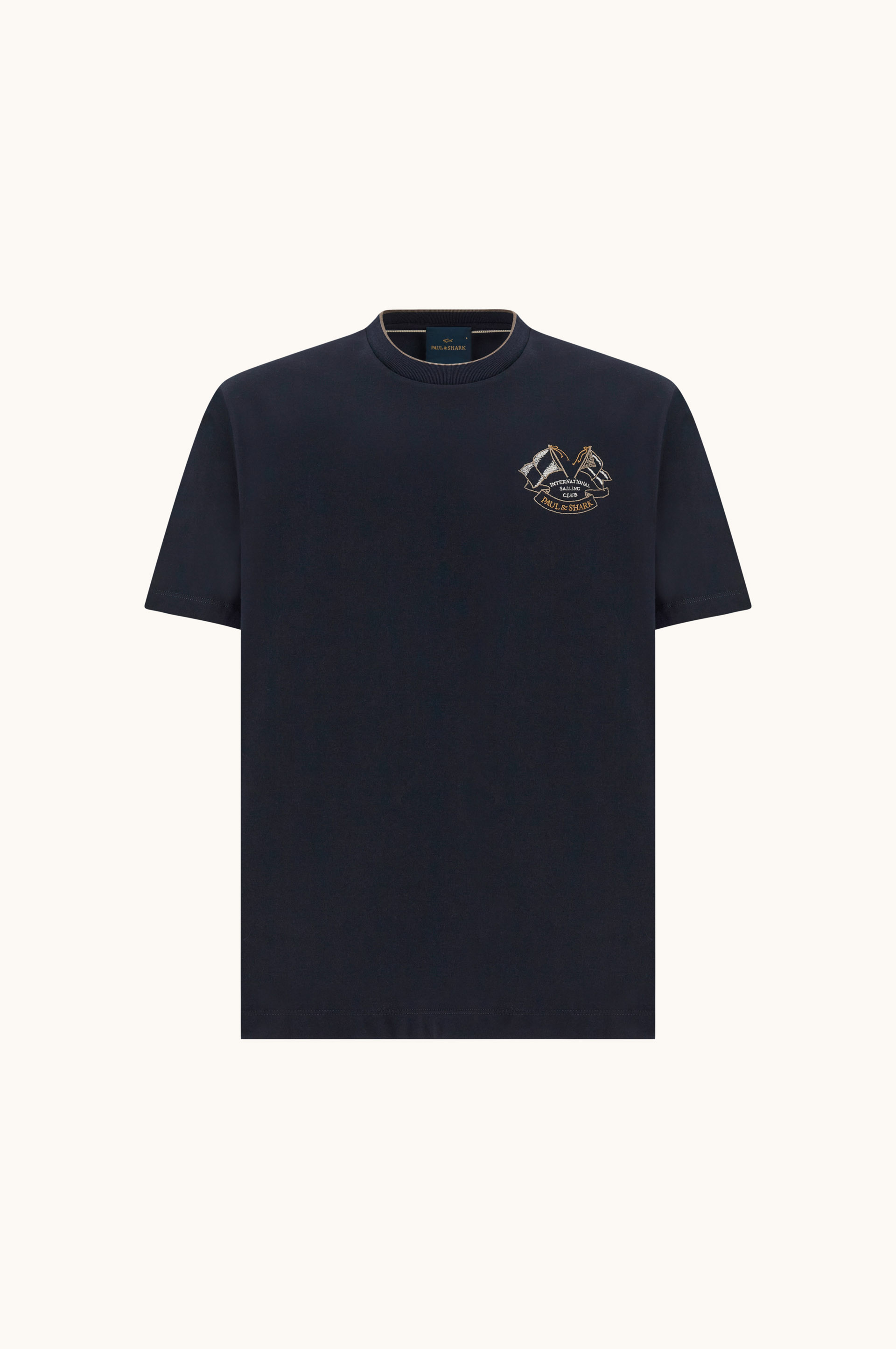 Cotton jersey T-shirt with International Sailing Club embroidery image number 1