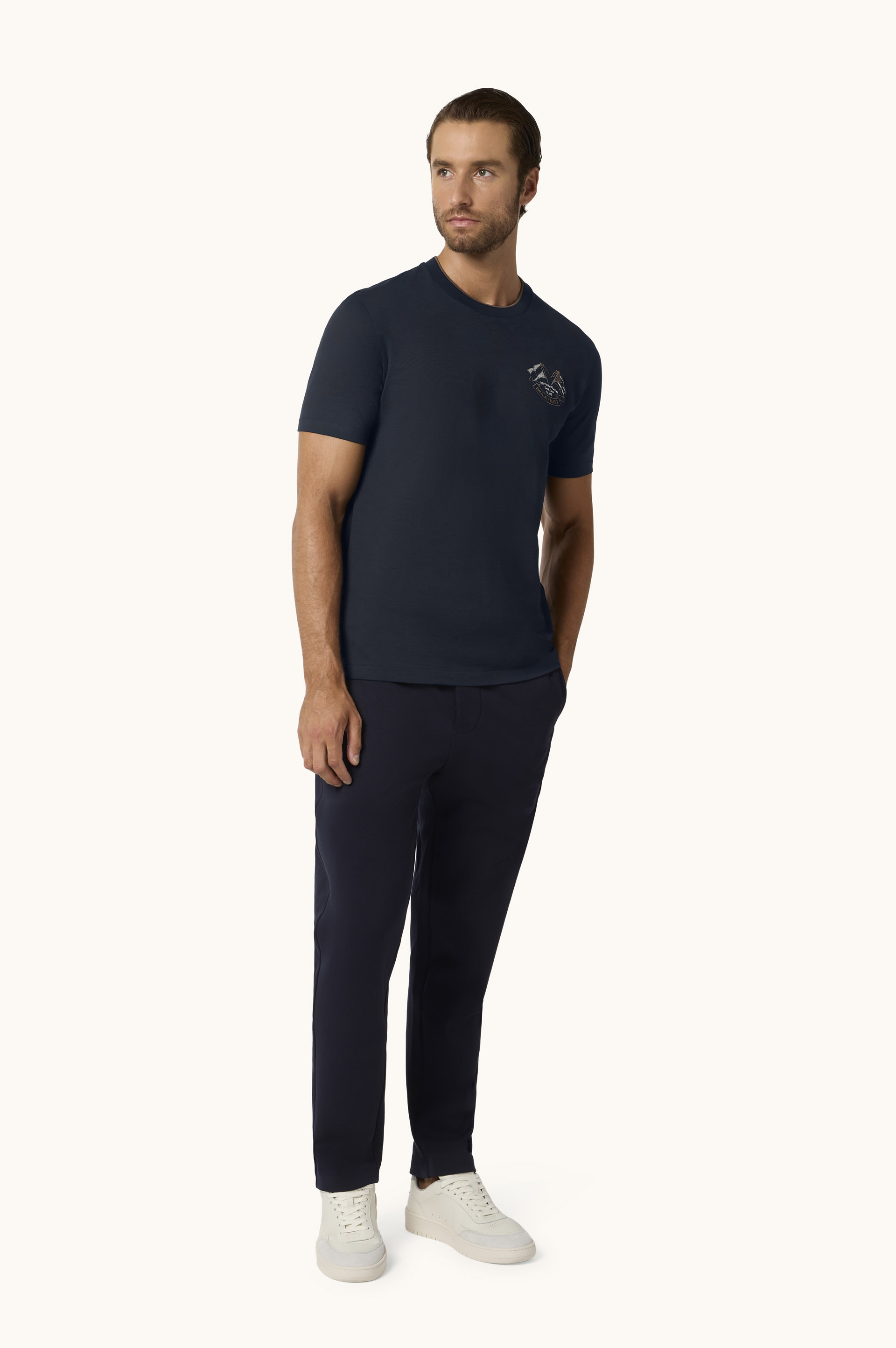 Cotton jersey T-shirt with International Sailing Club embroidery image number 2
